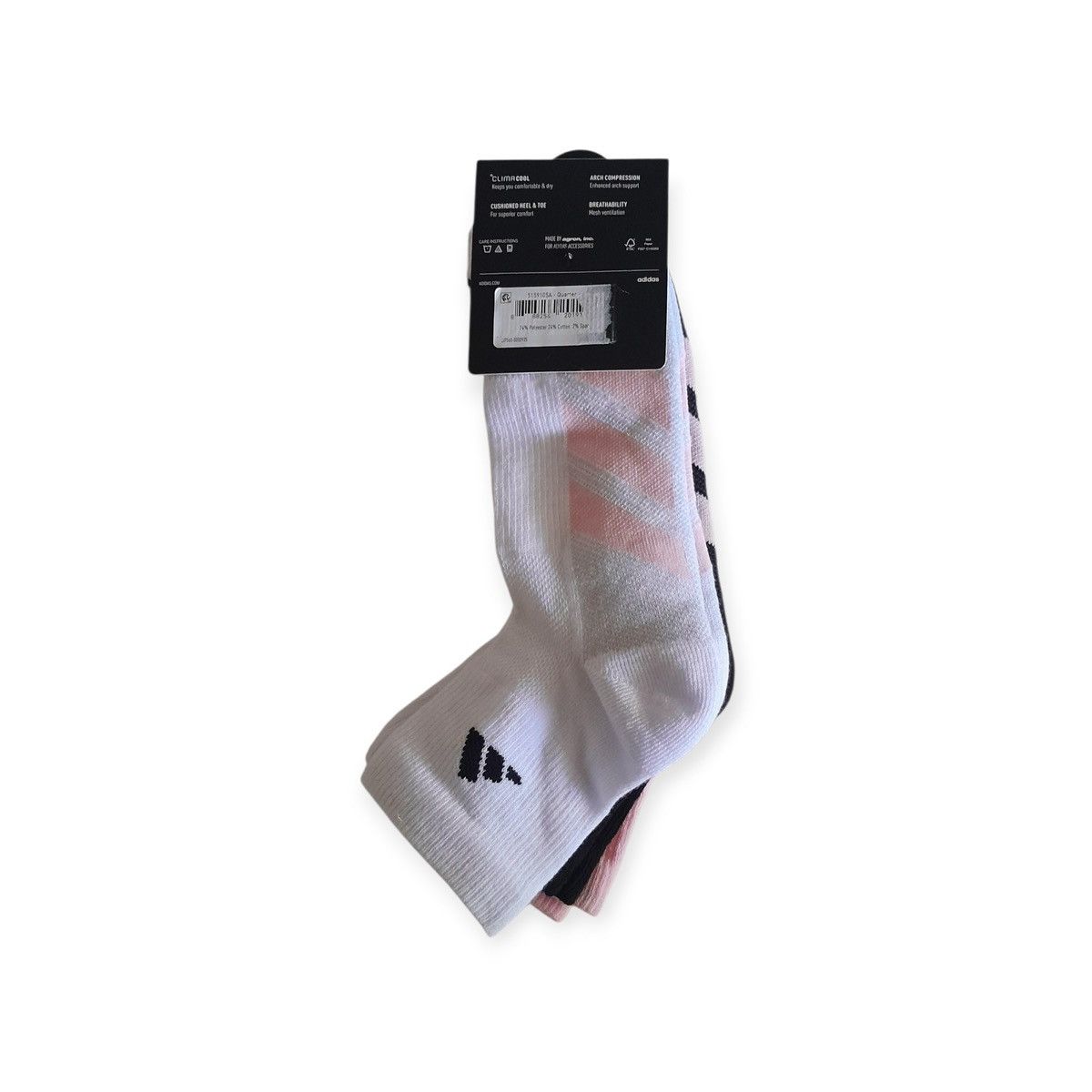 Adidas Adidas Men’s Assorted Quarter 3-Pack Socks Size ONE SIZE - 2 Thumbnail
