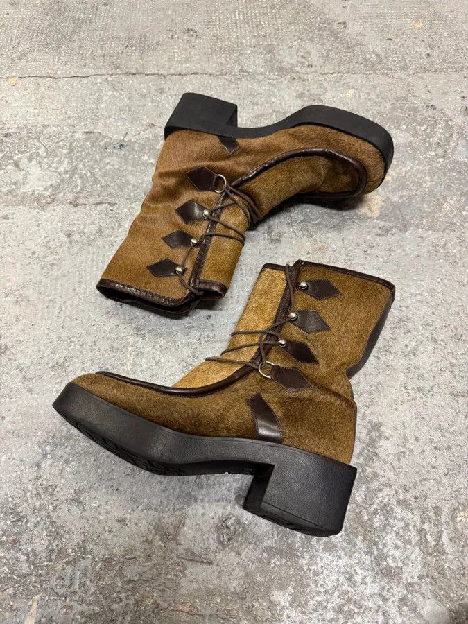 Fendi Fendi Pony Hair Brown Boots Size US 6 / IT 36 - 2 Thumbnail