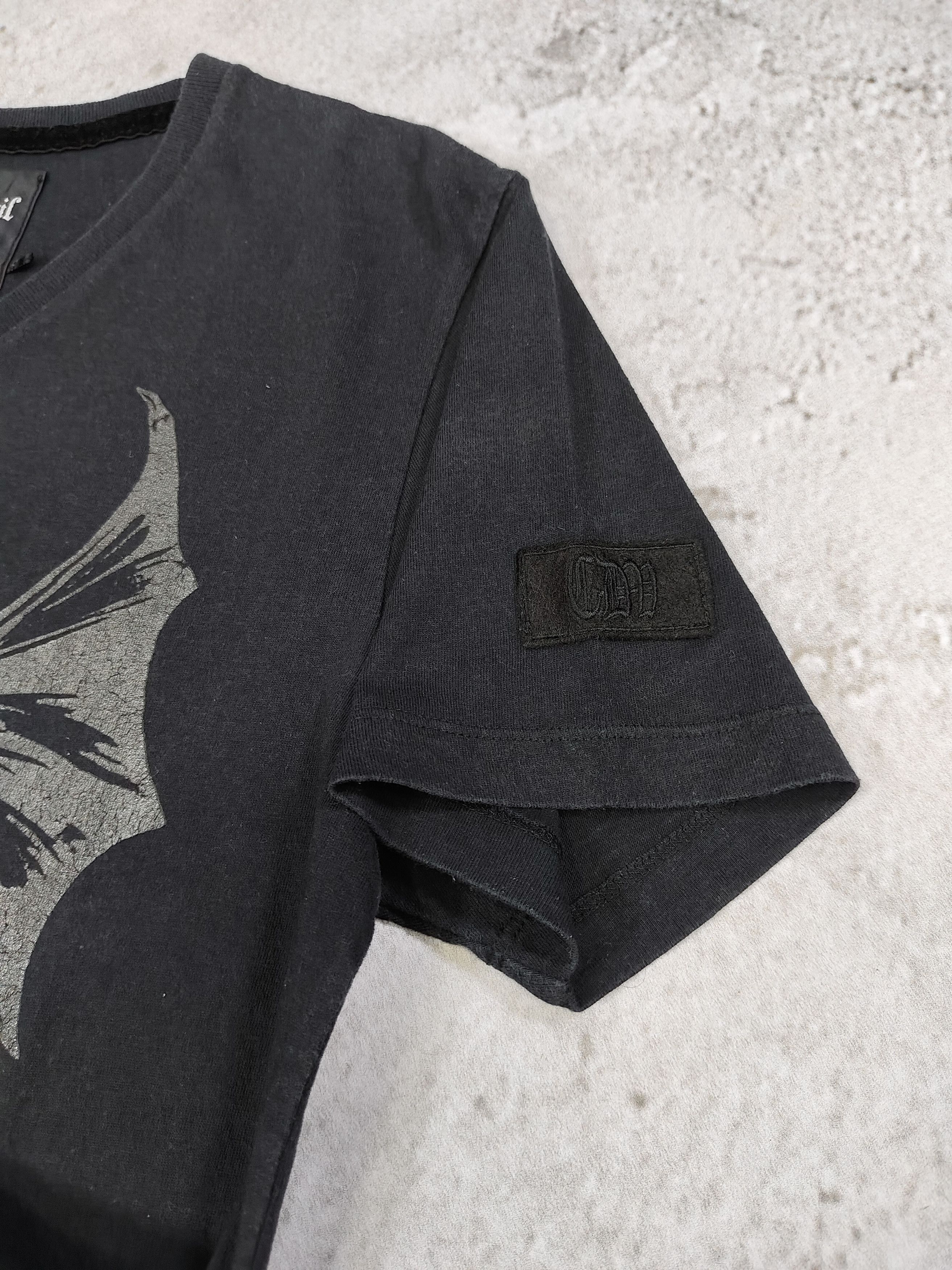 Japanese Brand Crazy Devil Evolution❤️‍🔥Devil Graphic Gothic V-neck Tshirt Size US L / EU 52-54 / 3 - 3 Thumbnail