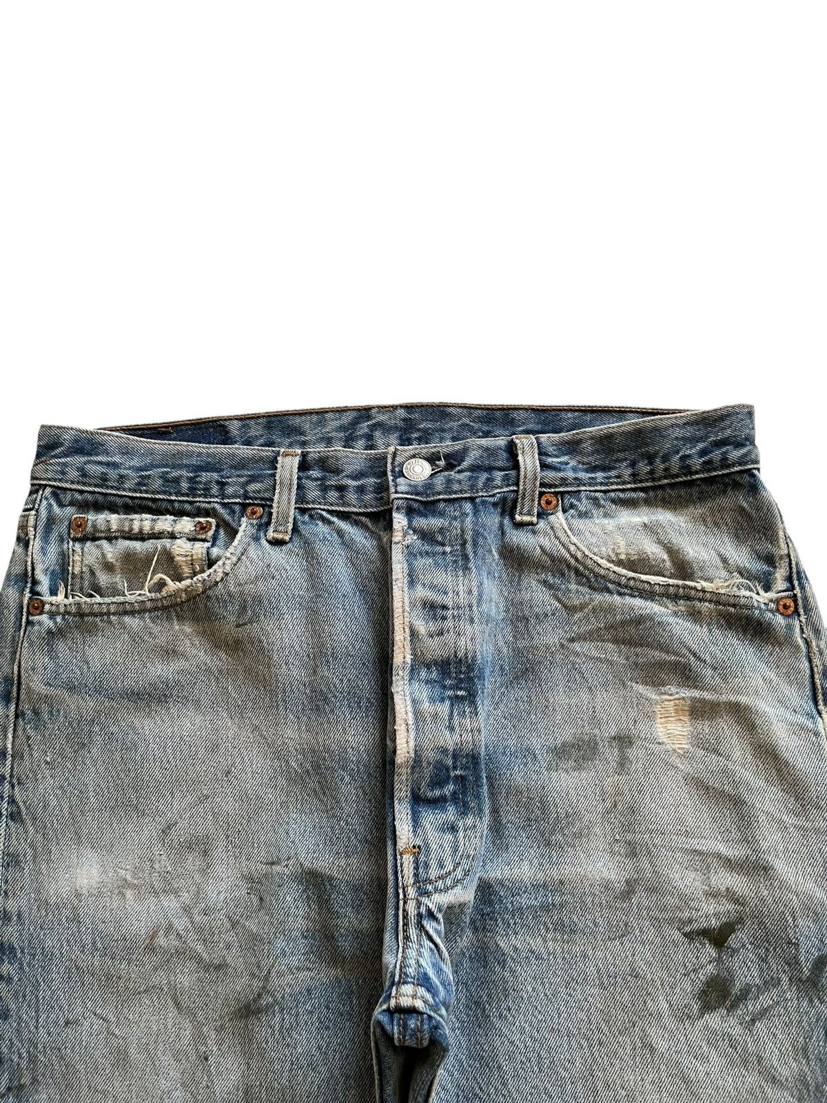 Levi's × Levi's Vintage Clothing SALES🔥Vintage 90s Levis 501 Blue Wash Grunge Loose Jeans Size US 33 - 4 Thumbnail