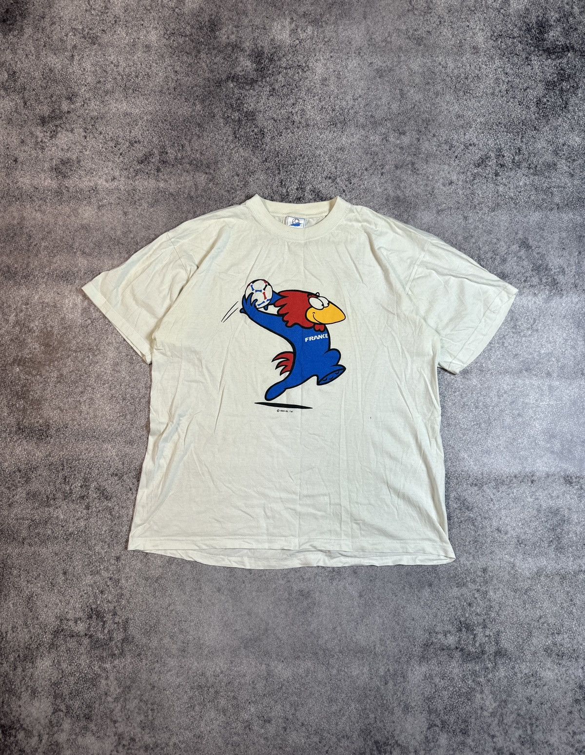 Vintage World Cup France 98 Logo T-shirt Streetwear Rare XL