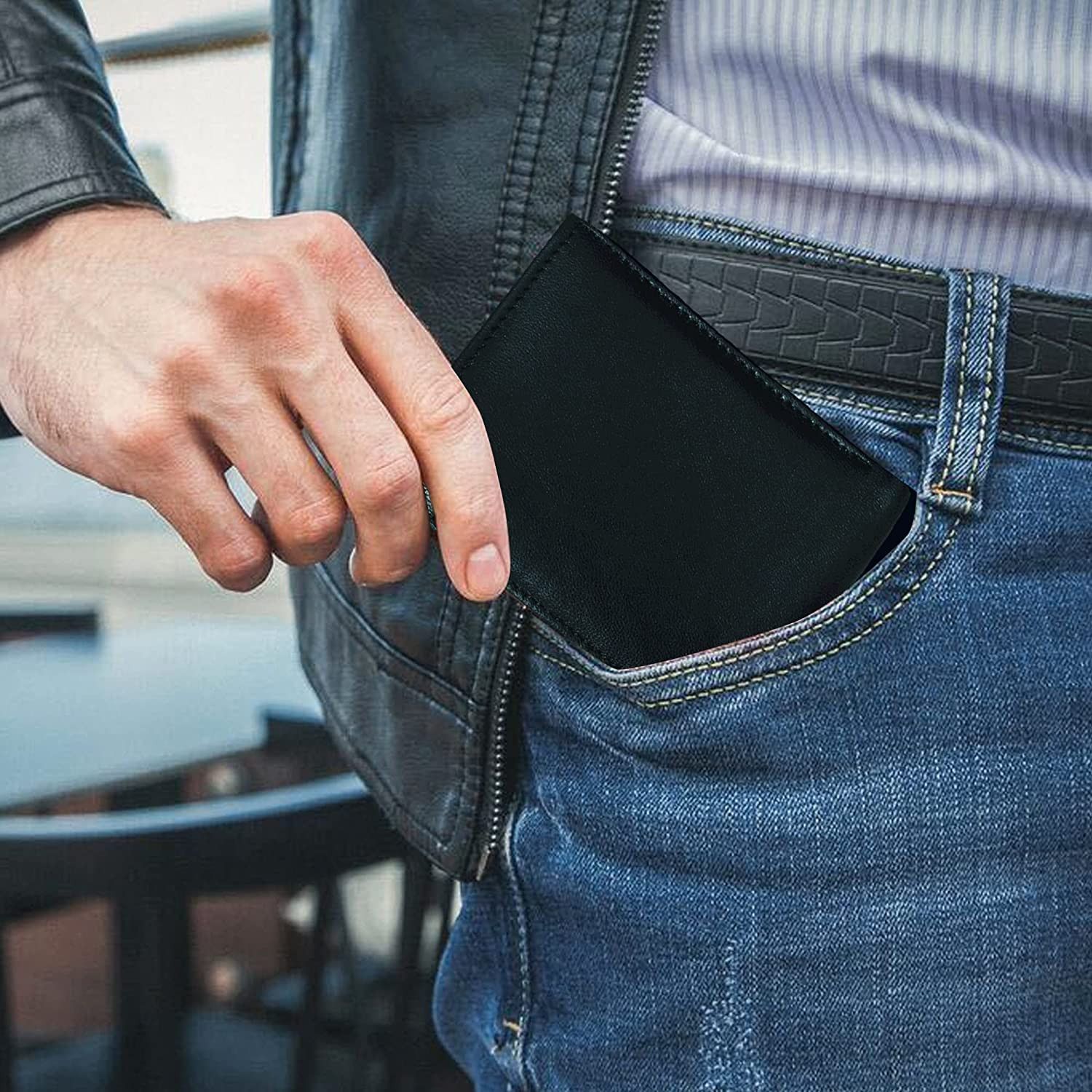 Handmade ADAMONDE 100% RFID Blocking Genuine Leather Wallets for Men Size ONE SIZE - 4 Thumbnail