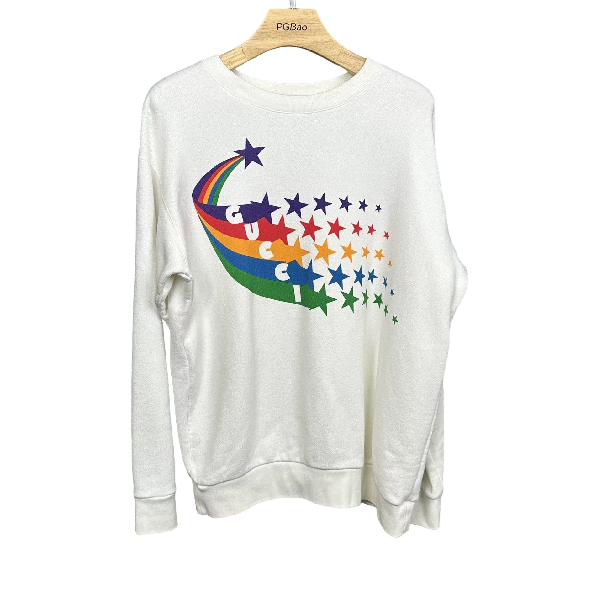 Gucci Gucci Rainbow Star Logo Sweatshirt Size M Size US M / EU 48-50 / 2 - 1 Thumbnail