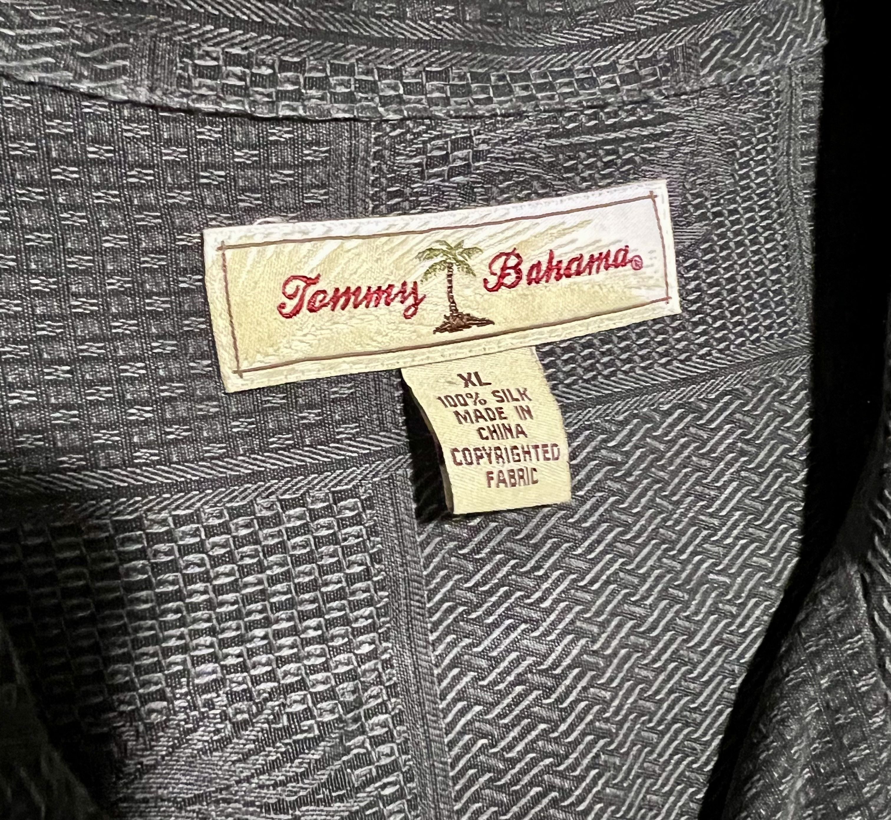 Tommy Bahama Tommy Bahama Dark Gray Silk Short Sleeve Button Up Shirt Size US XL / EU 56 / 4 - 3 Thumbnail