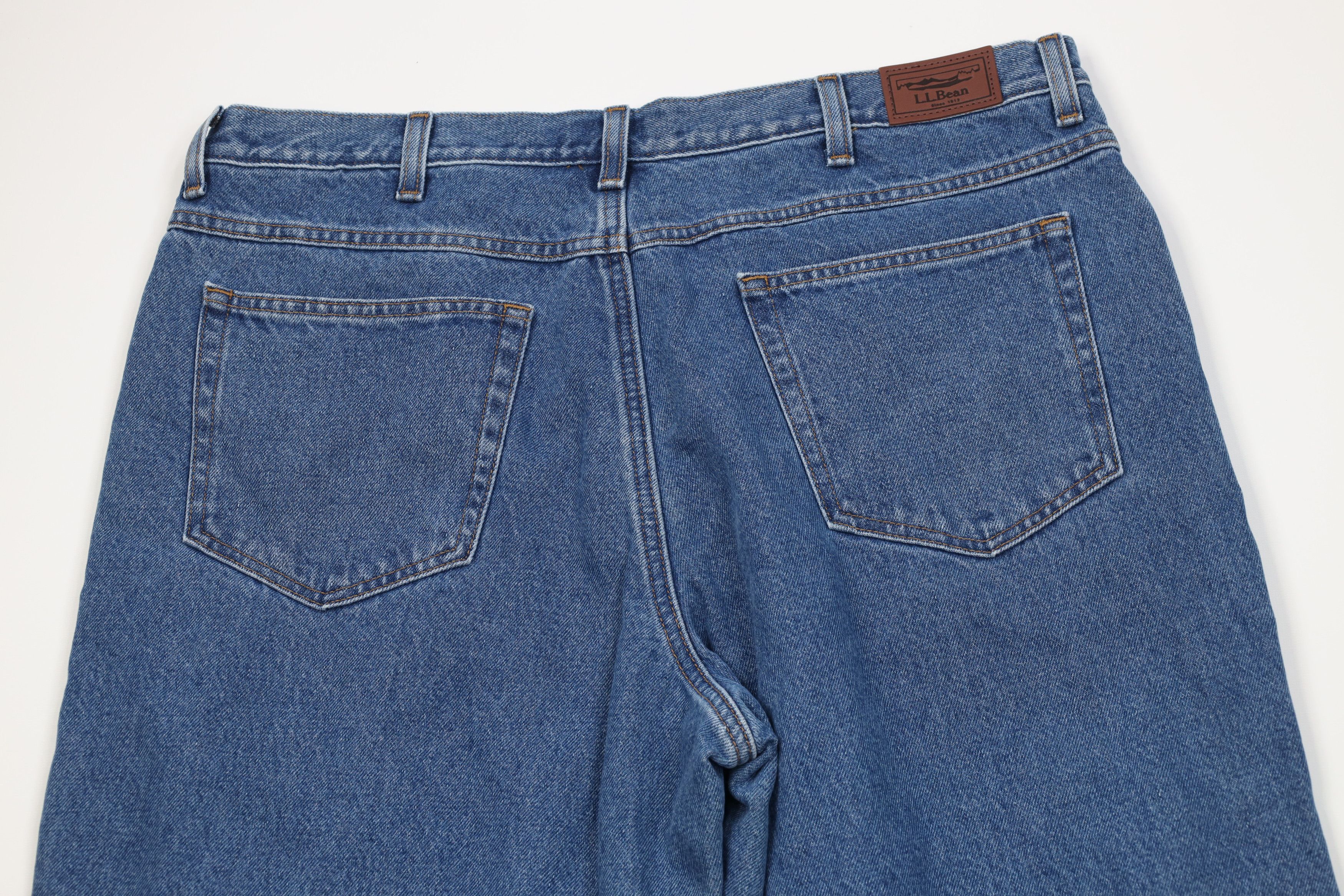 L.L. Bean Vintage Y2K LL Bean Natural Fit Flannel Lined Denim Jeans Size US 40 / EU 56 - 9 Thumbnail