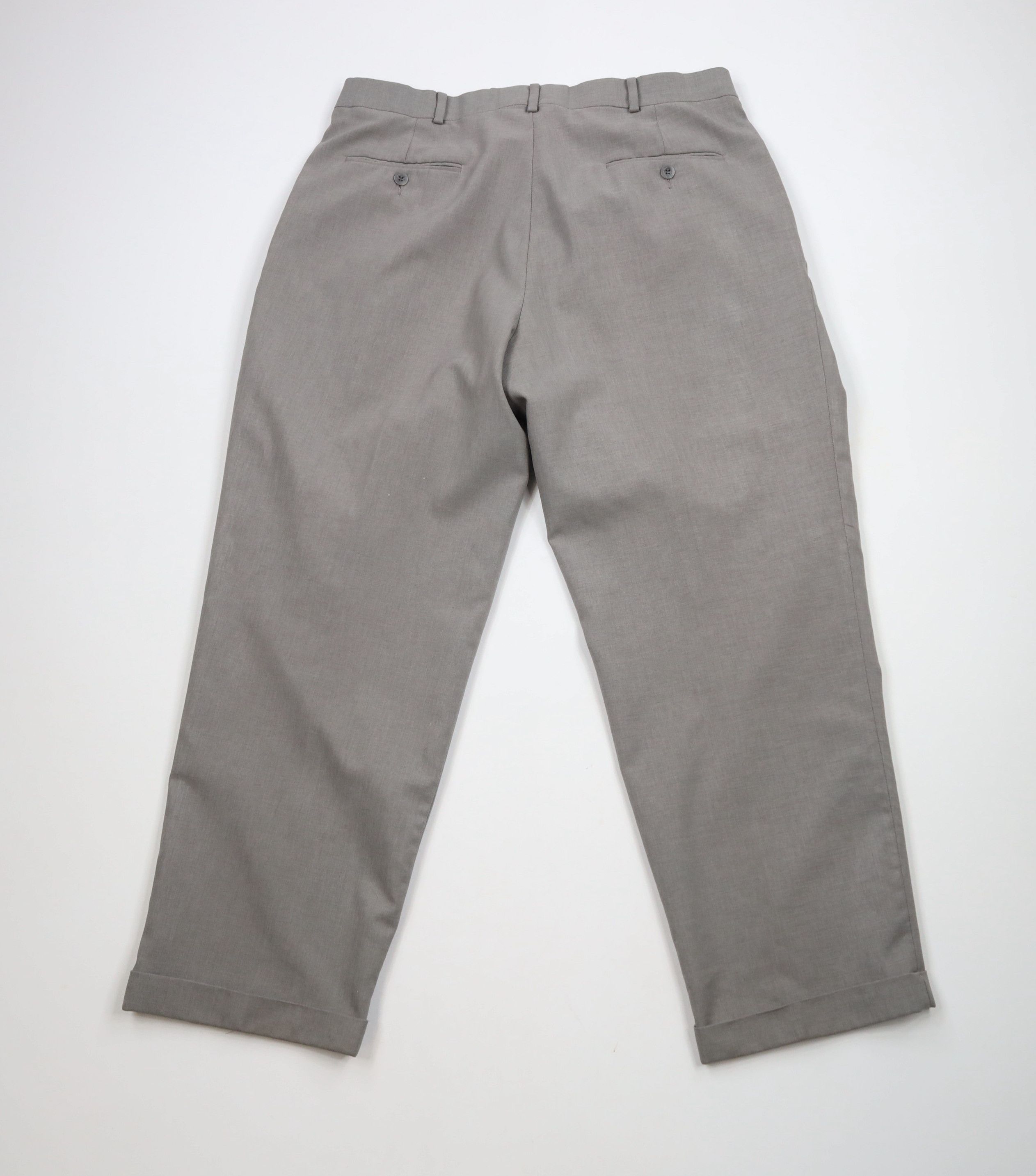 Levi's × Vintage Vintage 90s Levis Pleated Cuffed Wide Leg Chino Pants Gray Size US 34 / EU 50 - 12 Thumbnail
