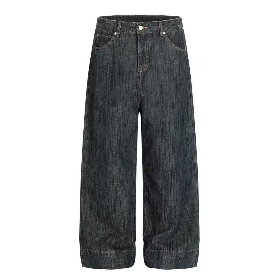 Jean Washed Streetwear Baggy Y2k Straight Jeans Pants Size US 32 / EU 48 - 2 Thumbnail