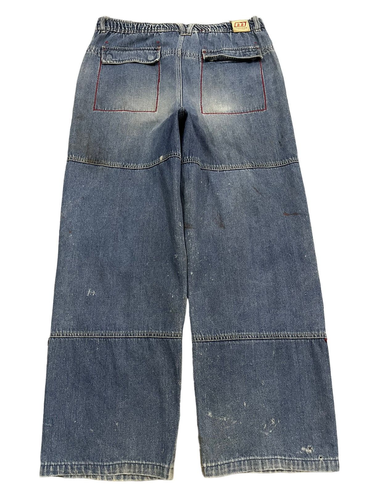 JNCO Vintage Japan Manchury Mud Wash Cargo Baggy Jeans Size US 34 / EU 50 - 2 Thumbnail