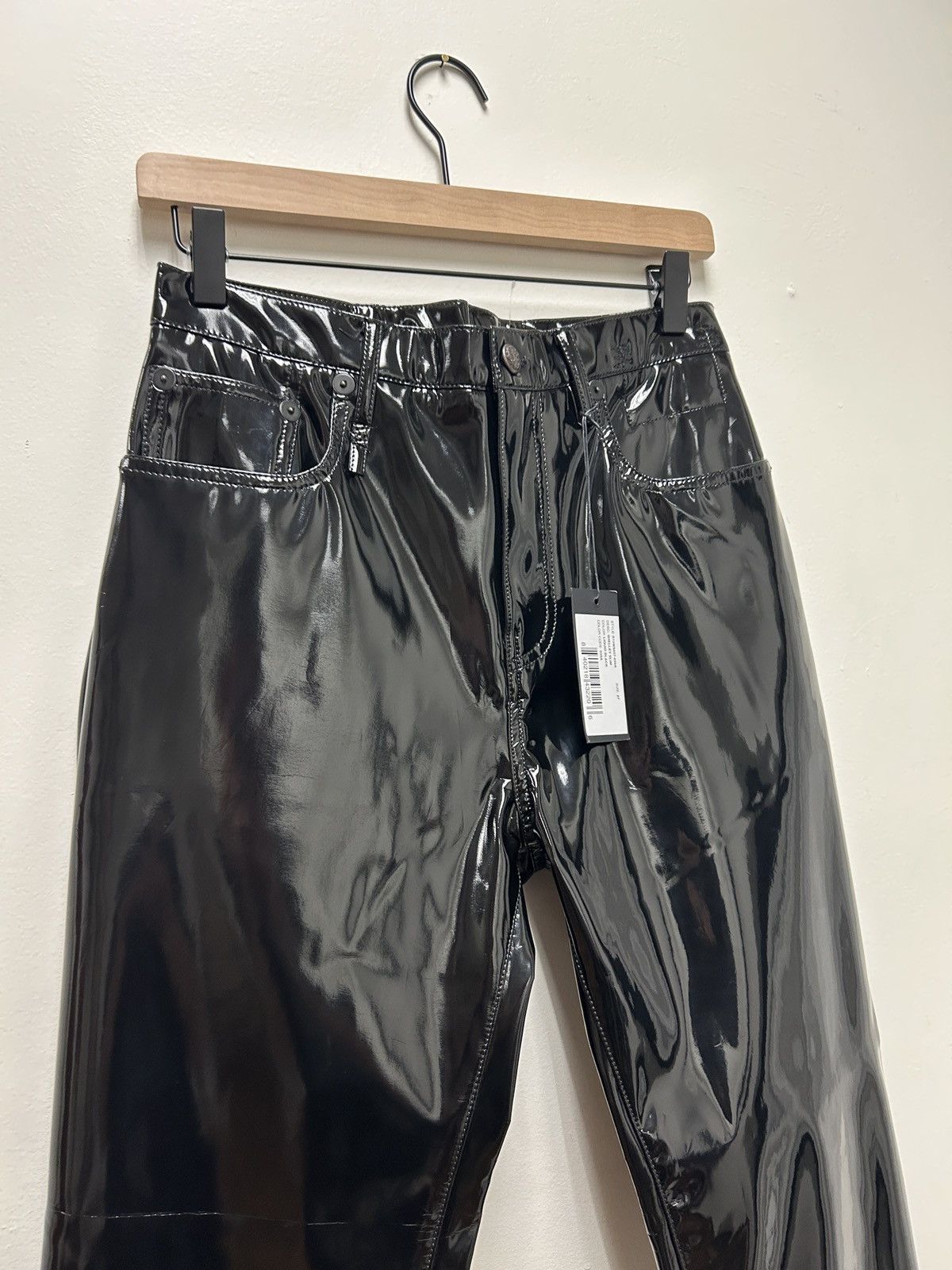 R13 NWT! “Shelley Slim” Patent Shiny pants Size 28" / US 6 / IT 42 - 2 Thumbnail