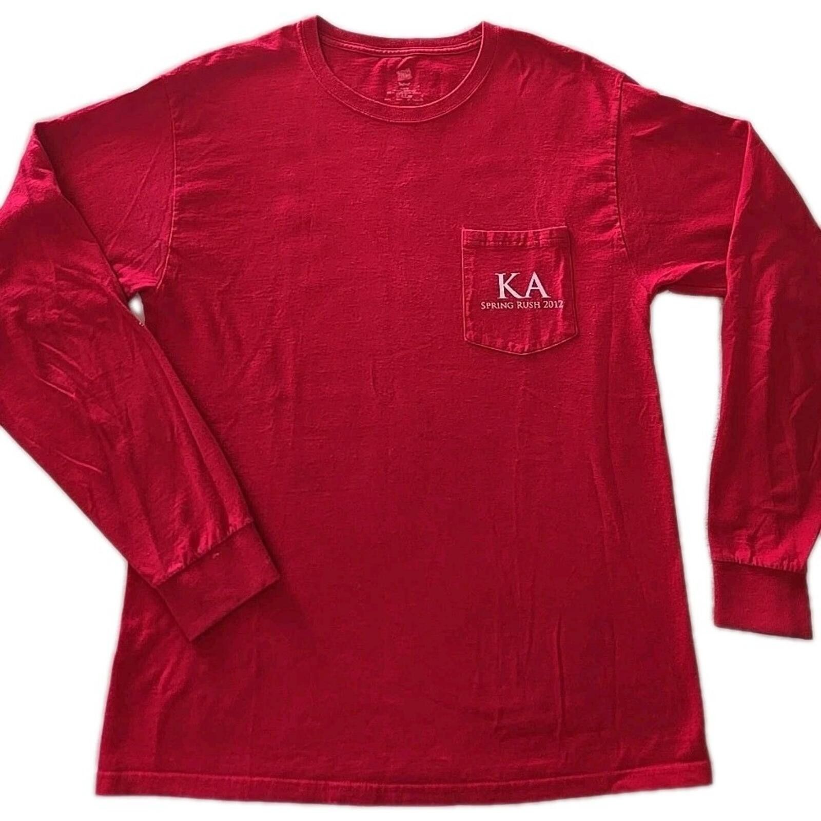 Hanes Red Kappa Alpha 2012 Spring Rush West FL LS T Shirt Mens M Size US M / EU 48-50 / 2 - 2 Thumbnail