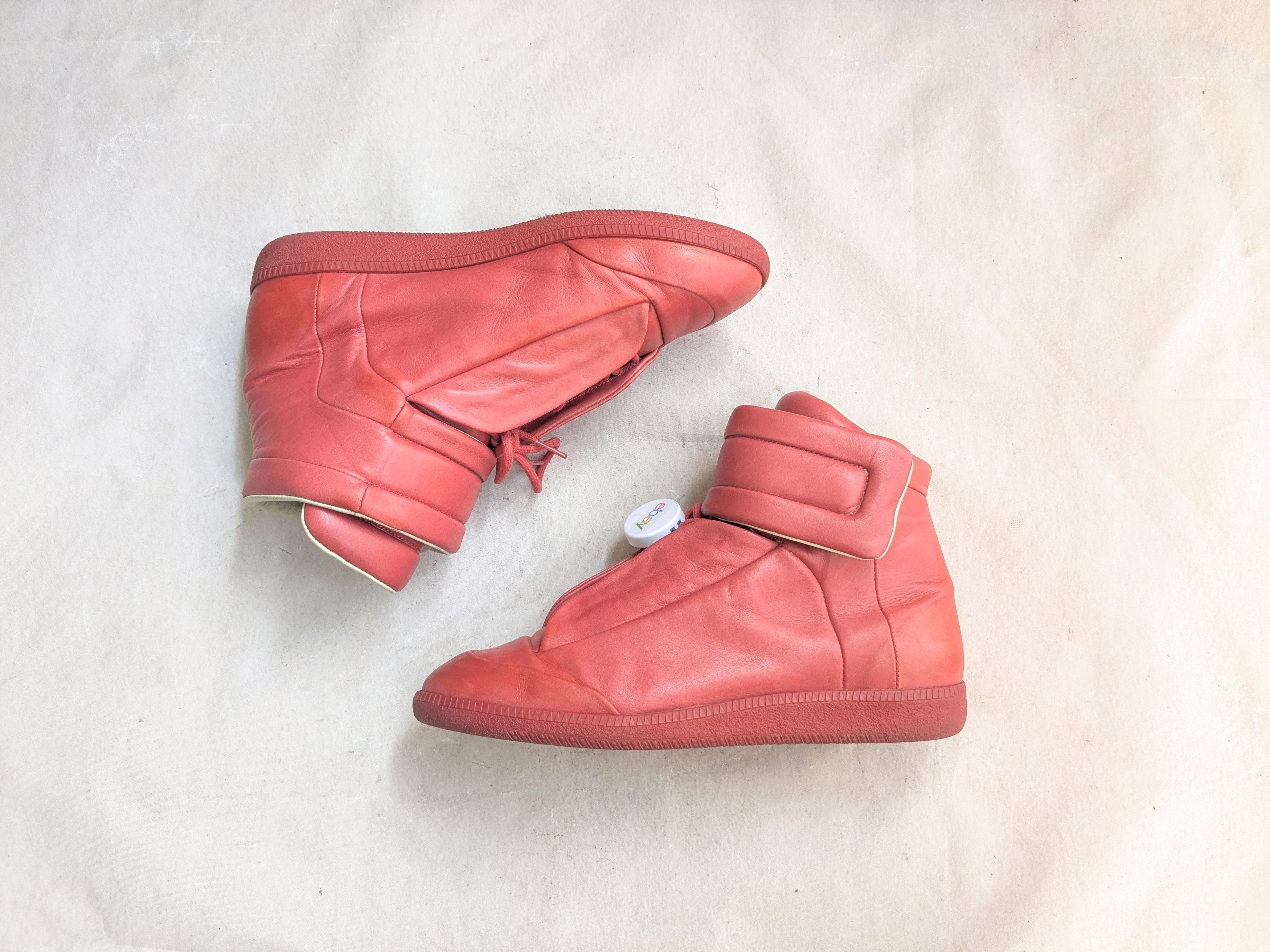 Maison Margiela Maison Margiela Future Red High Tops 9 42 Leather Size US 9 / EU 42 - 1 Thumbnail