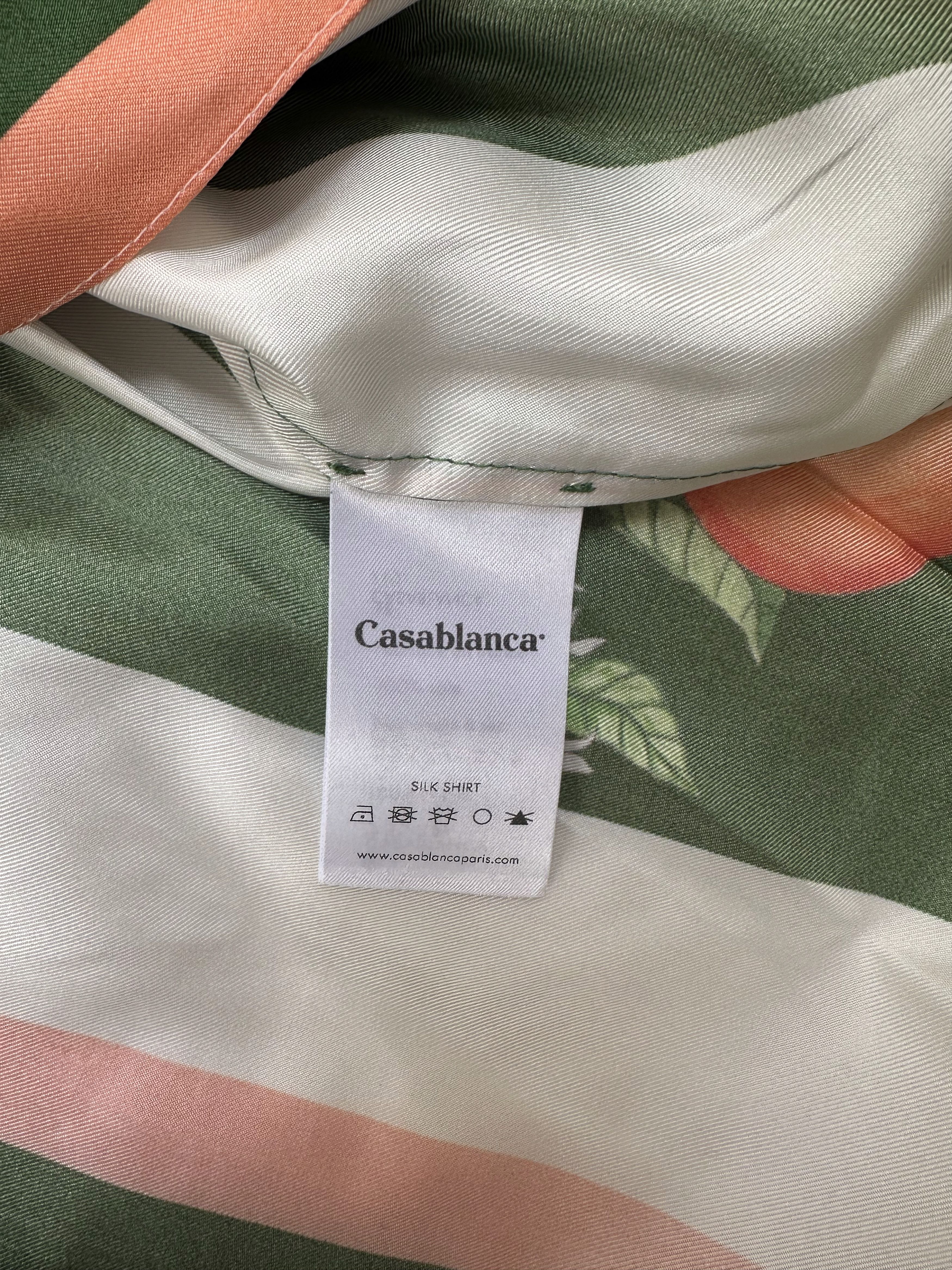 Casablanca Maxfield Exclusive (2019 Archive) Orange Stripe Silk Shirt Size US S / EU 44-46 / 1 - 10 Thumbnail