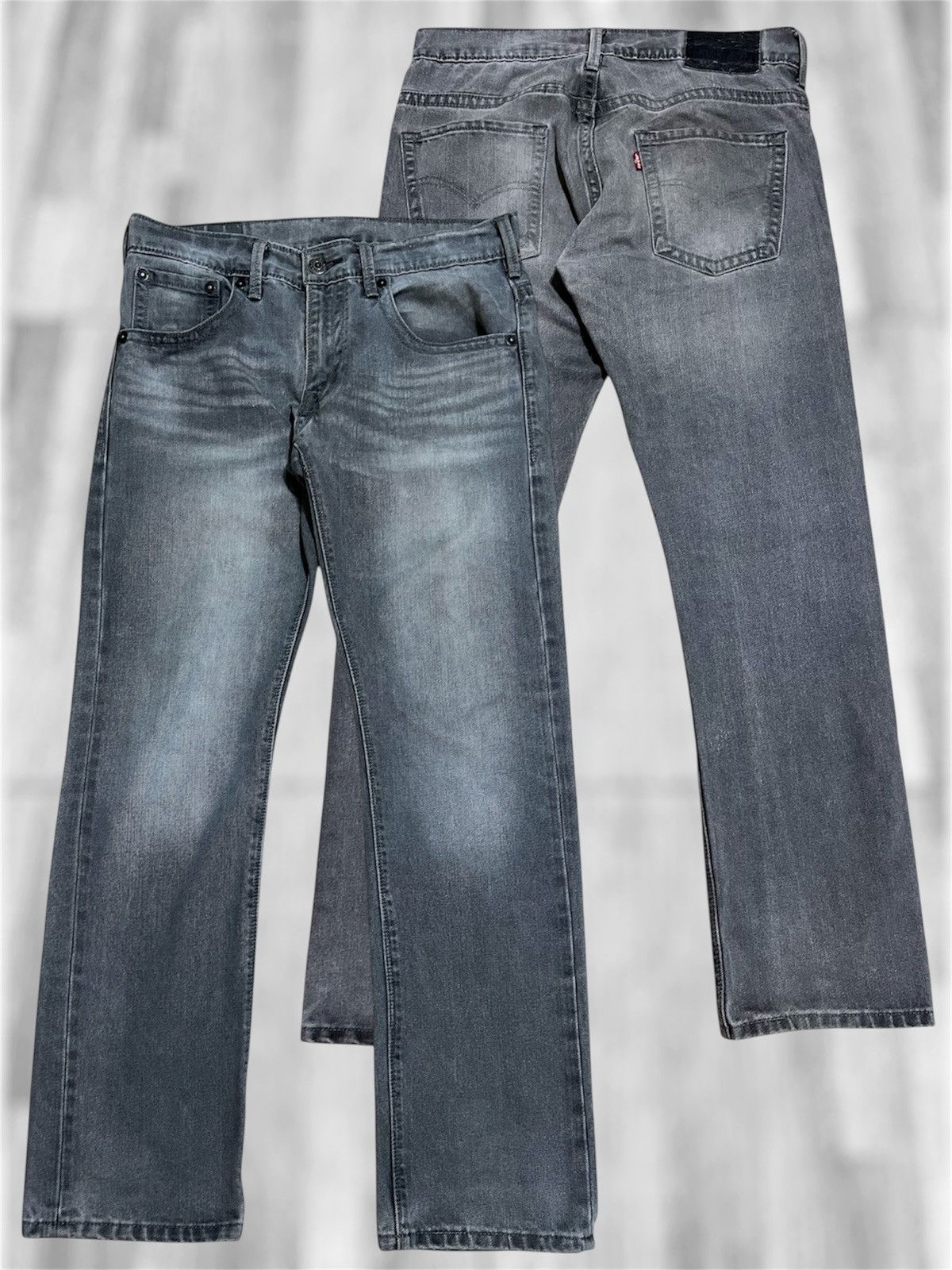 Levi's Levi’s 513 Slim Straight Grey Wash Jeans Size US 34 / EU 50 - 1 Thumbnail