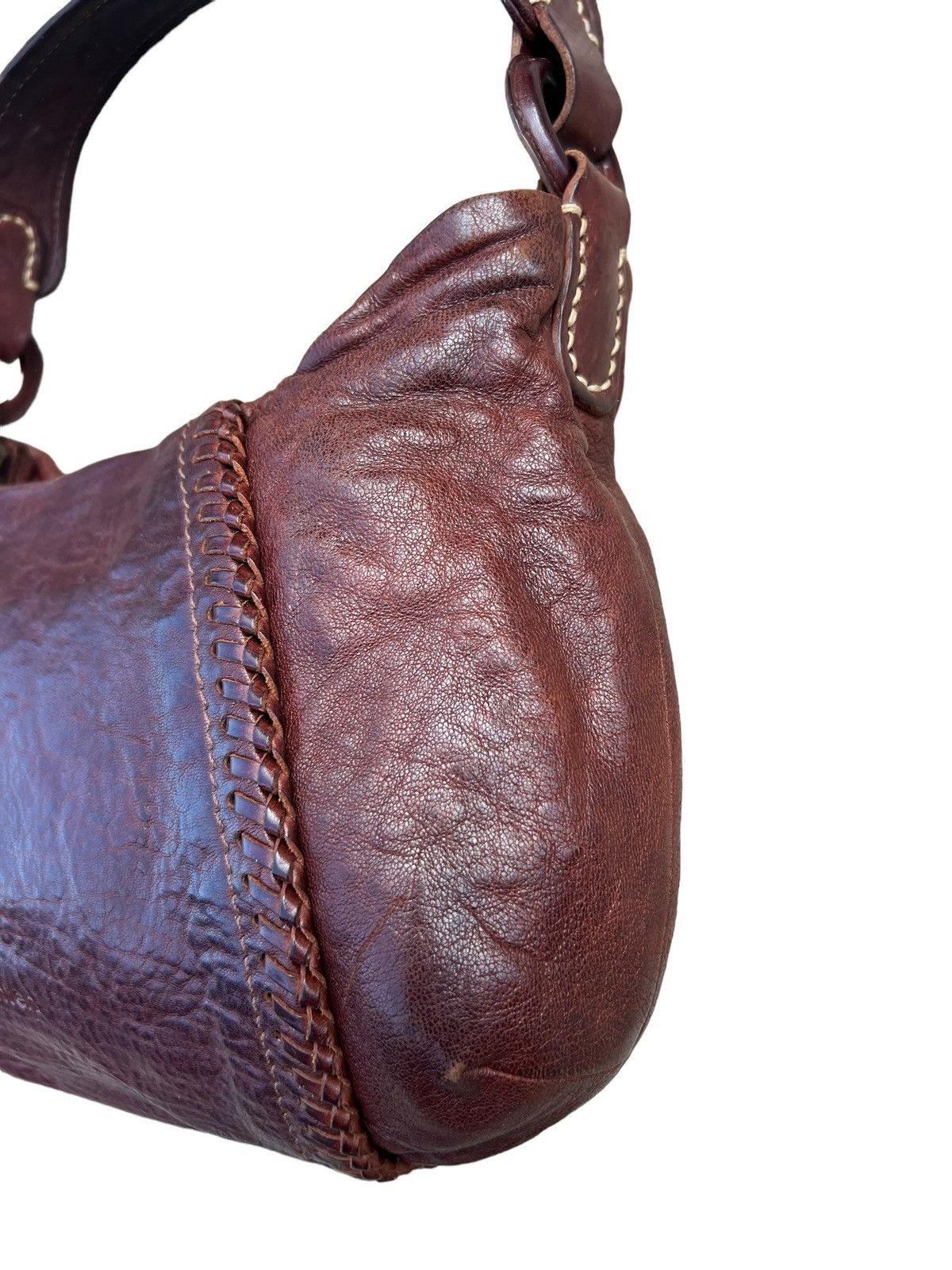 Leather genten Japan Patina Leather Mini Hobo Bag Size ONE SIZE - 3 Thumbnail