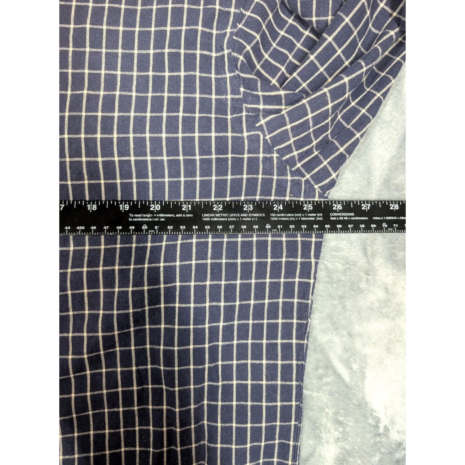 Ralph Lauren Ralph Lauren Blaire Shirt Mens Large Linen Blend Blue Plaid Long Sleeve Button-Up Casual Shirt Women? No. Size US L / EU 52-54 / 3 - 3 Thumbnail