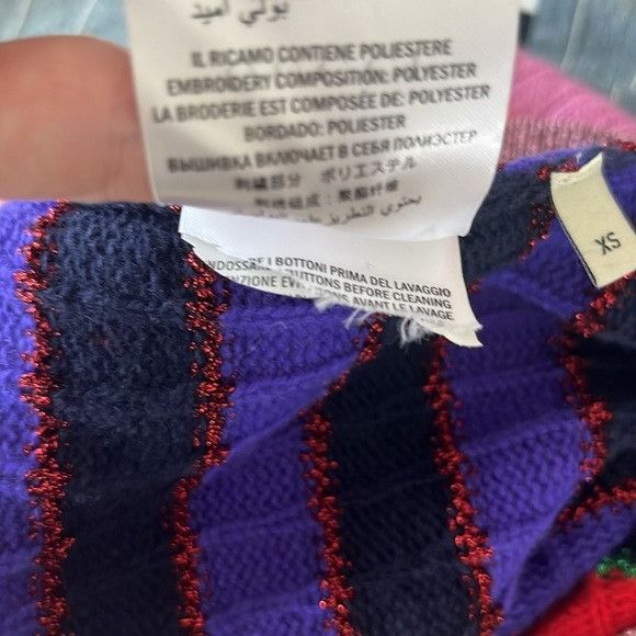 Gucci Gucci Multicolor Metallic Striped Cardigan Floral Patches Pe Size XS / US 0-2 / IT 36-38 - 10 Thumbnail