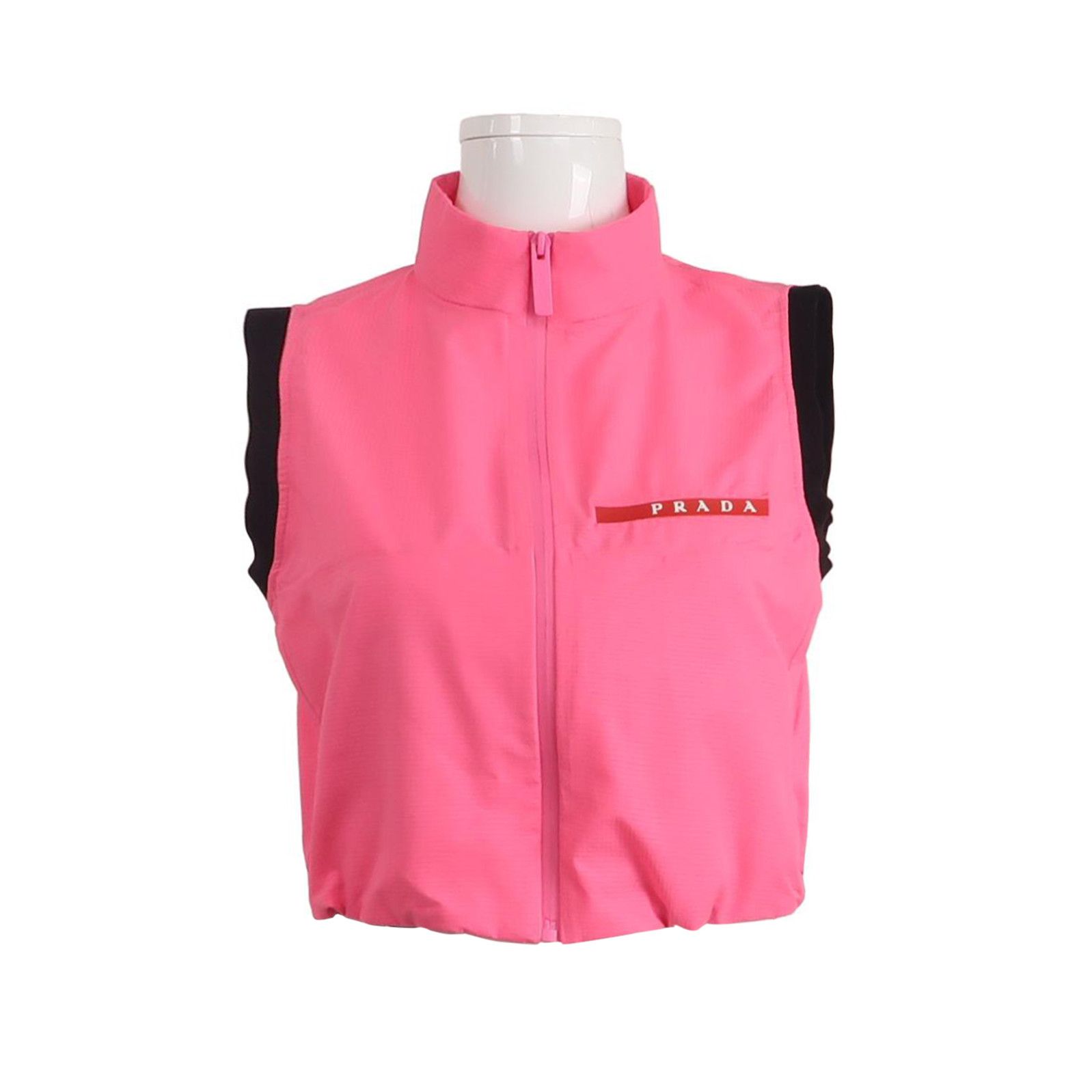 Prada Prada Colorblock Letter Logo Vest in Pink 0089 Size M / US 6-8 / IT 42-44 - 1 Thumbnail