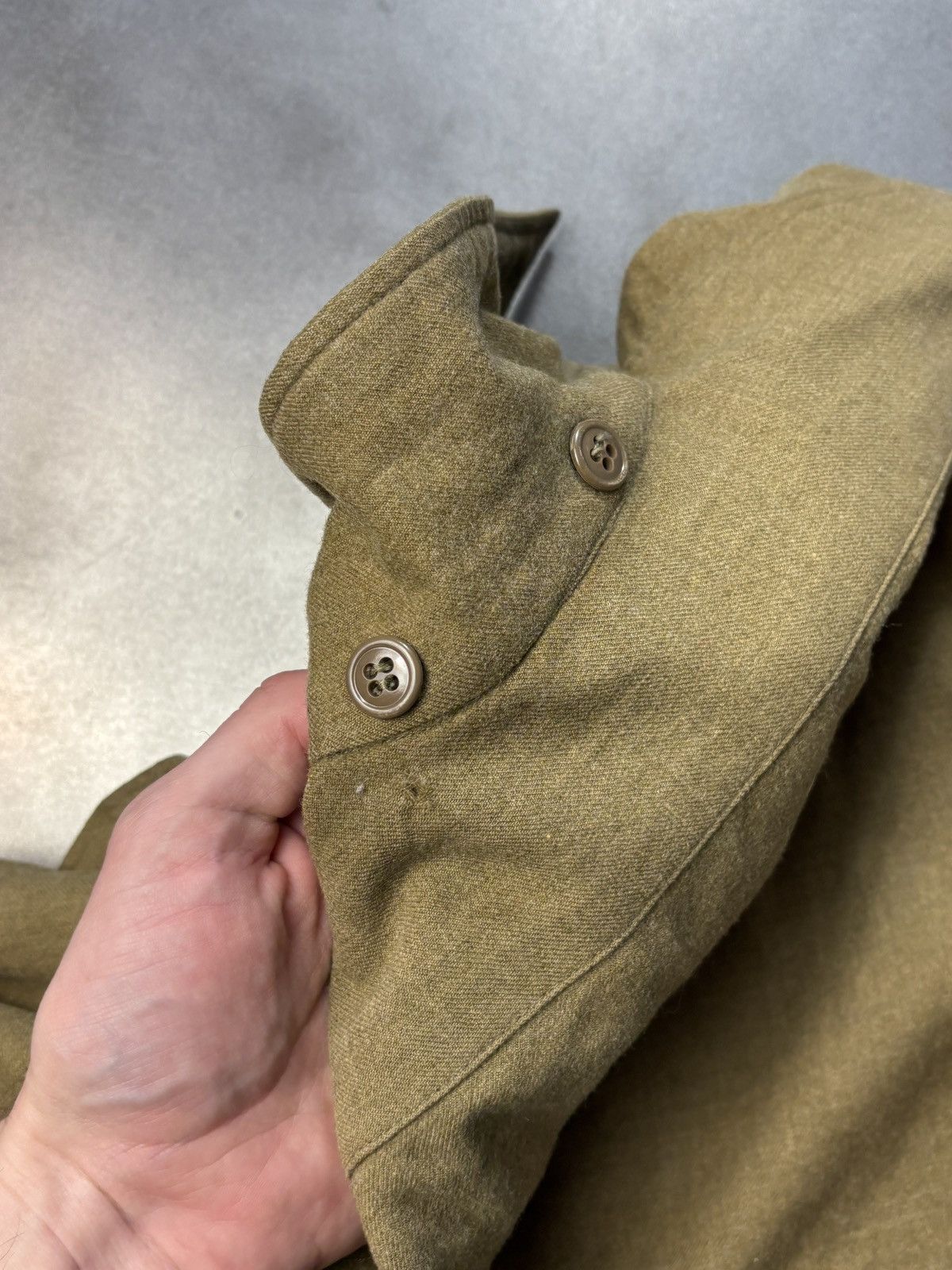 Vintage True Vintage Wool Overshirt Military Button-Up Longsleeve S Size US S / EU 44-46 / 1 - 6 Thumbnail