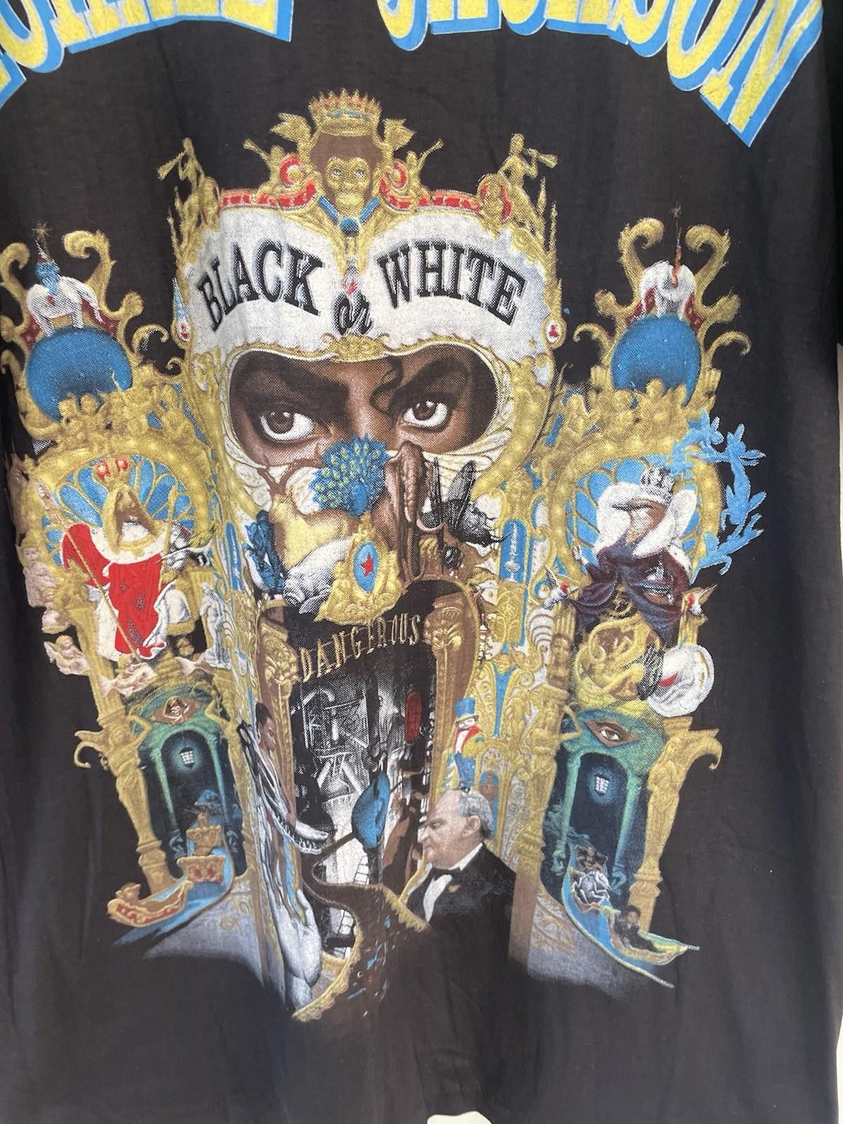 Michael Jackson Vintage 90s Michael Jackson Dangerous Bootleg T Shirt Size US L / EU 52-54 / 3 - 4 Thumbnail