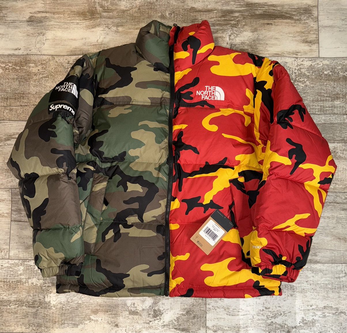 Supreme The North Face 700 Supreme Split Camo Nuptse Jacket Large 