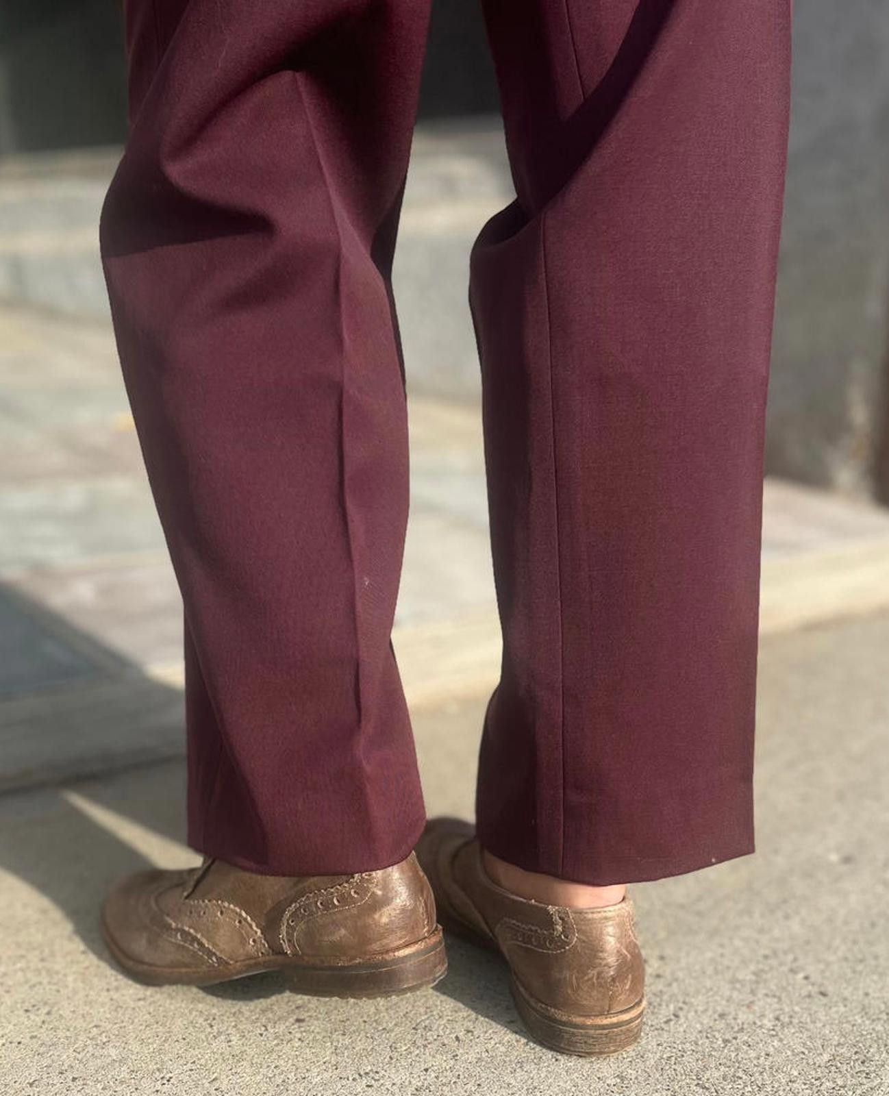 Haggar Hangar 7.5 Brown Leather Wingtip Slip-On Oxford Flats Size US 7.5 / IT 37.5 - 3 Thumbnail