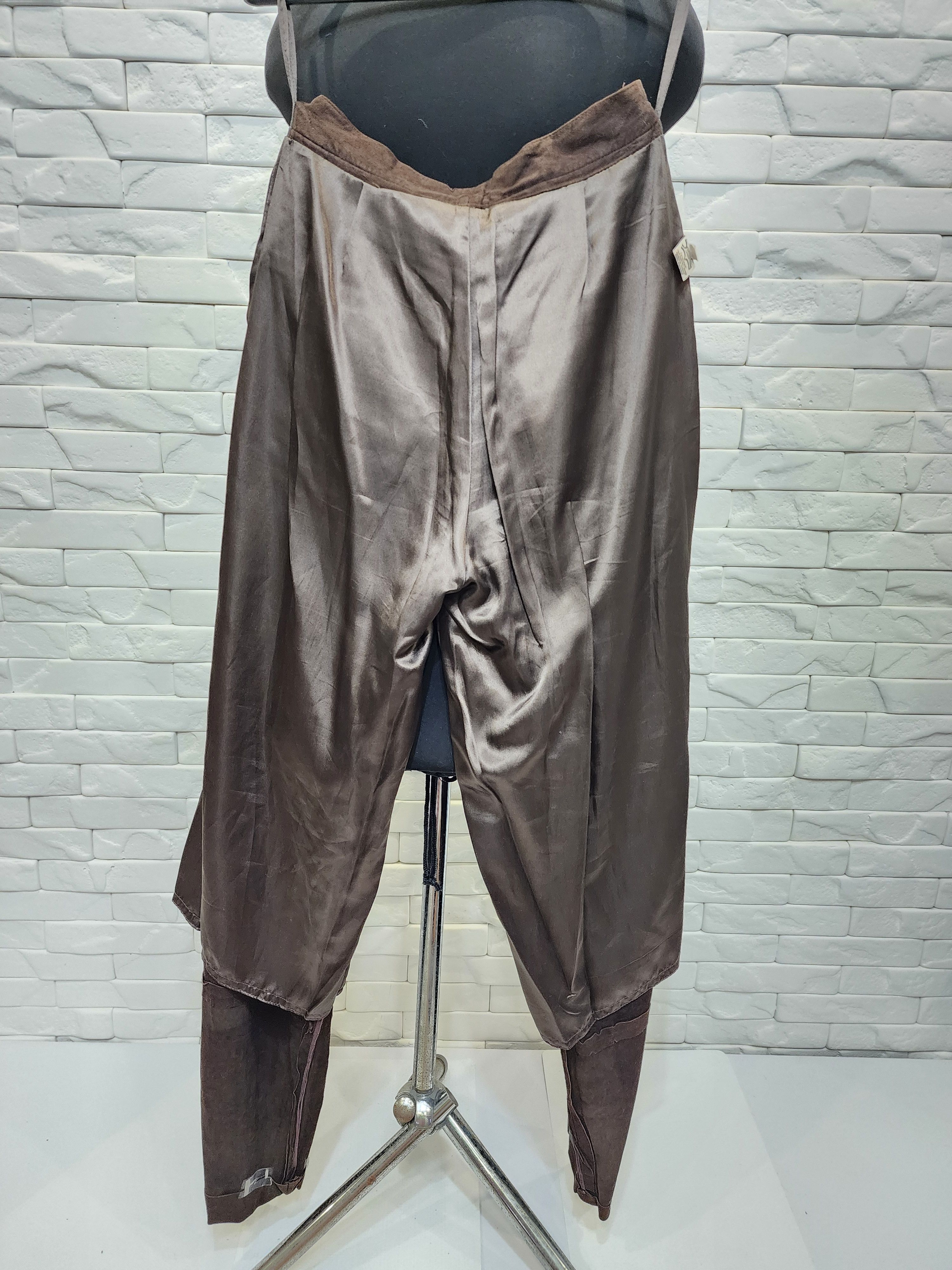 Genuine Leather Men's brown nubuck leather pants. Great men's pants. Size US 32 / EU 48 - 10 Thumbnail