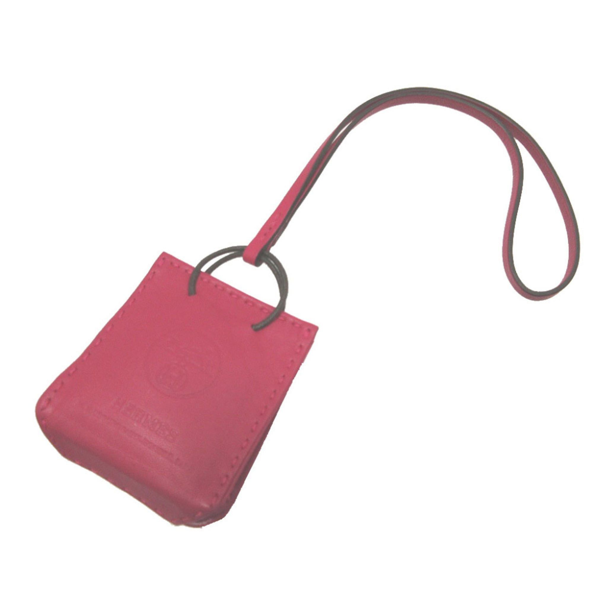 Hermes Excellent condition Hermès Sac Orange Anue Milo Y stamp (2020 model) Rose Mexico keychain bag charm 0491
