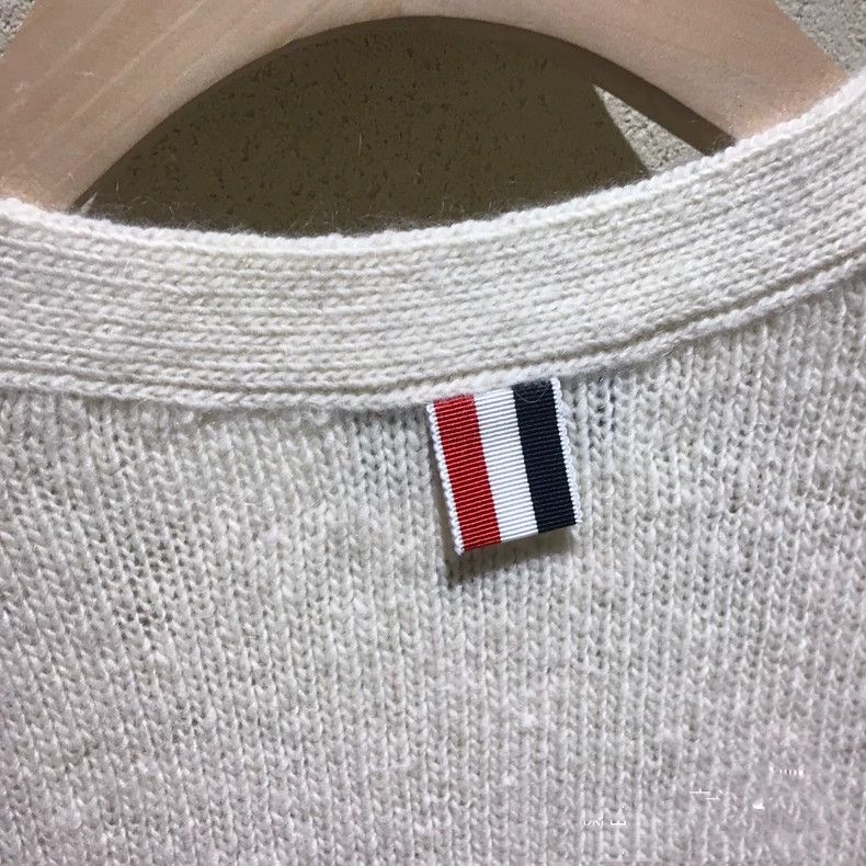 Thom Browne Thom Browne size2 Ma Hai Mao Woolen Open-Collar T-shirt Size US M / EU 48-50 / 2 - 5 Thumbnail