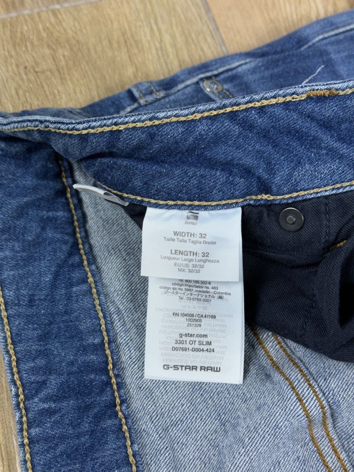 G-Star NEW🏷️ G-Star Raw 3301 OT Slim Denim Jeans Size US 32 / EU 48 - 6 Thumbnail