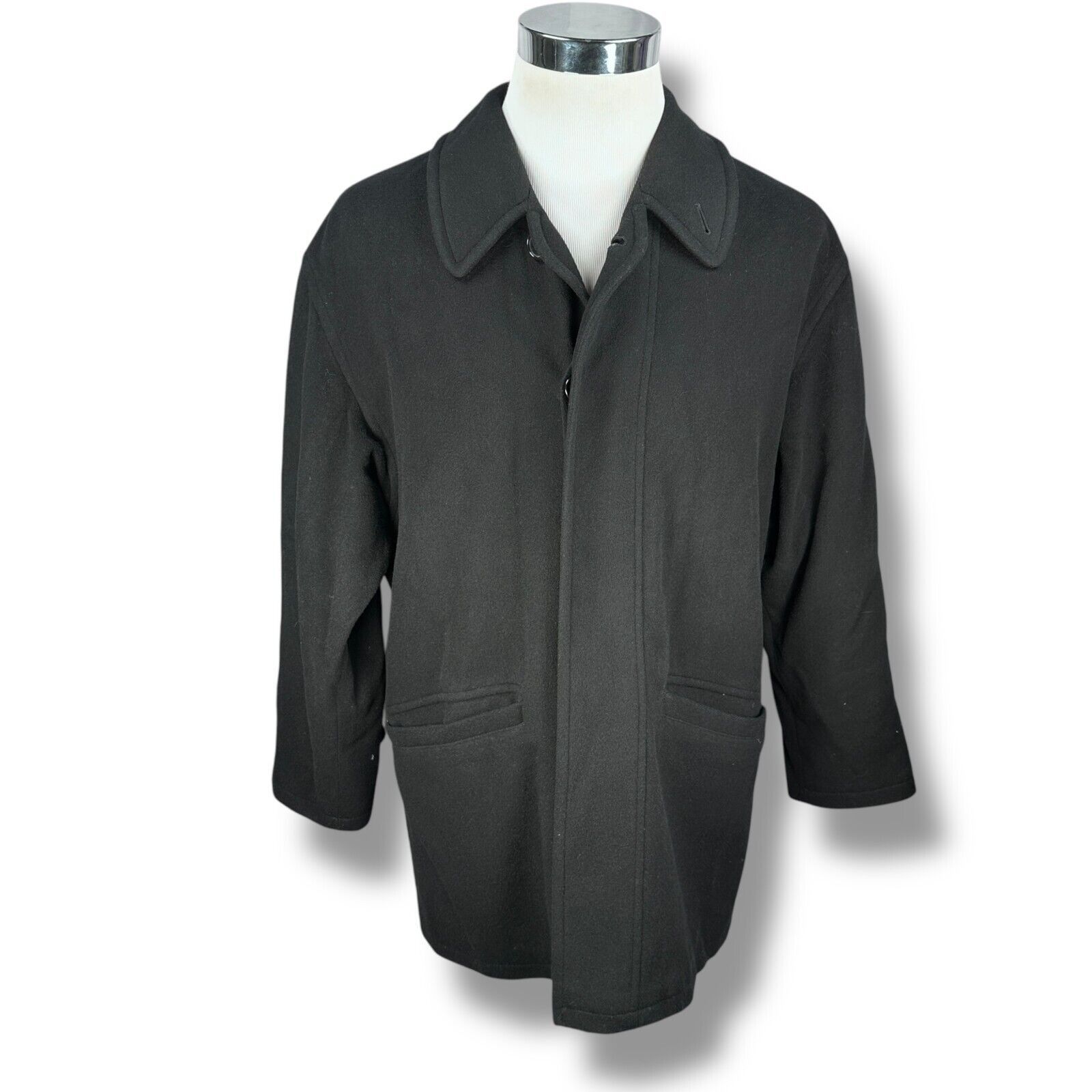 Barneys New York Barney’s New York Pea Coat Men’s US 36R Black 100% Cashmere Size US L / EU 52-54 / 3 - 1 Thumbnail
