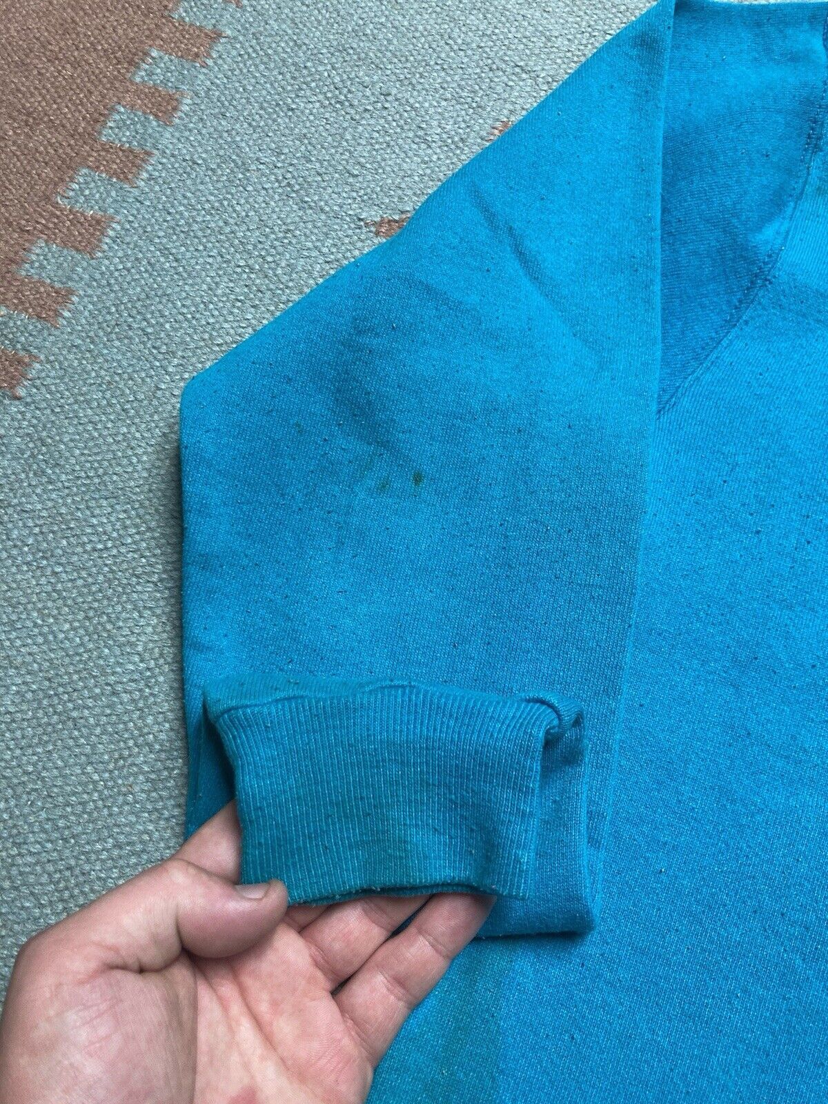 Russell Athletic × Vintage 80s Russell athletic pullover hoodie teal blank teal blue M Size US M / EU 48-50 / 2 - 3 Thumbnail