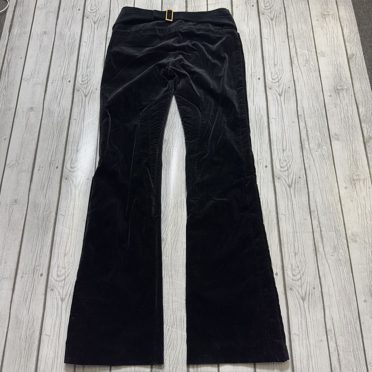 Gucci Gucci velvet buckle back pants Size 28" / US 6 / IT 42 - 2 Thumbnail