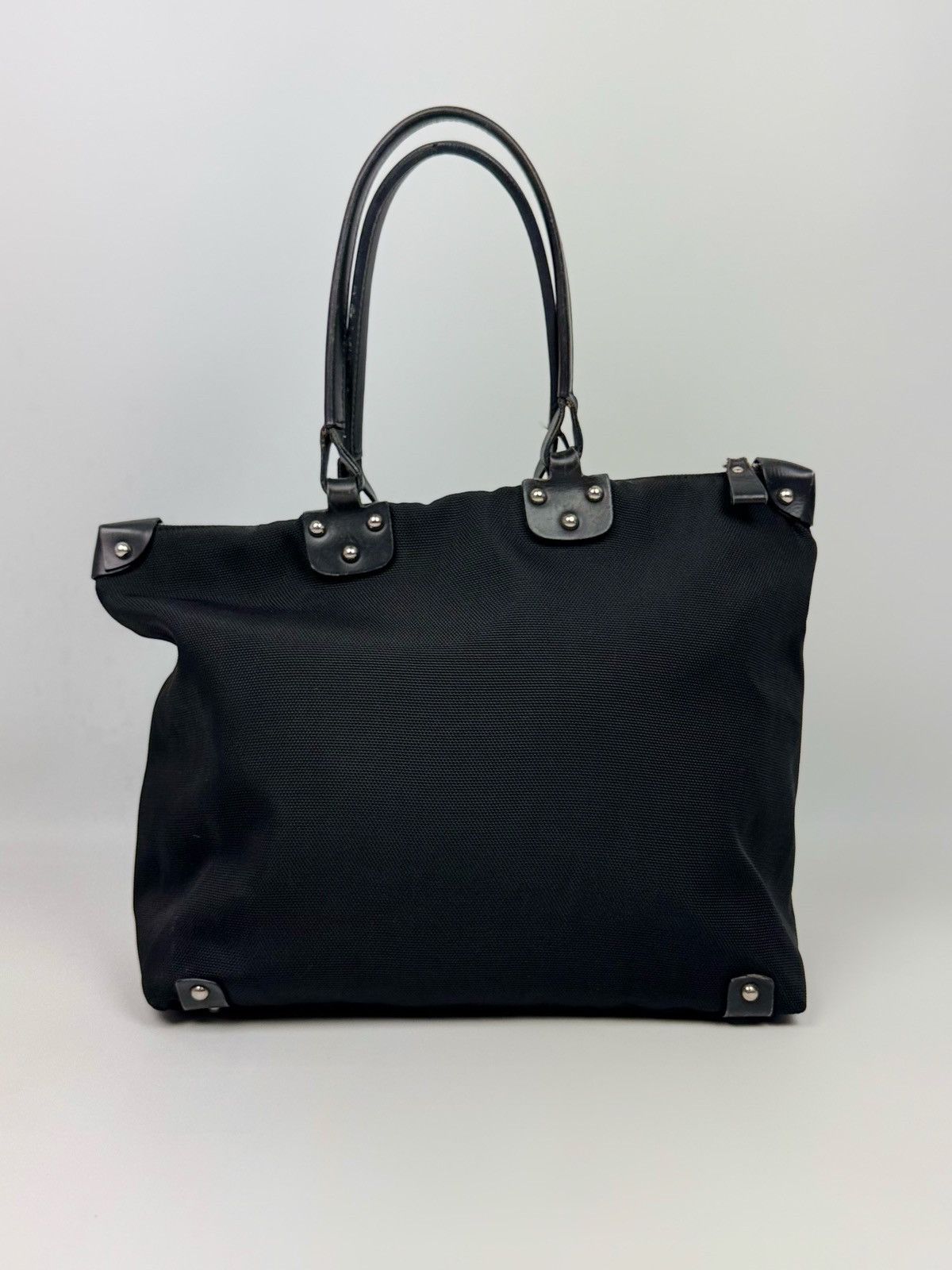 Bally Bally Cloth Canvas/Leather Black Handbag Size ONE SIZE - 3 Thumbnail