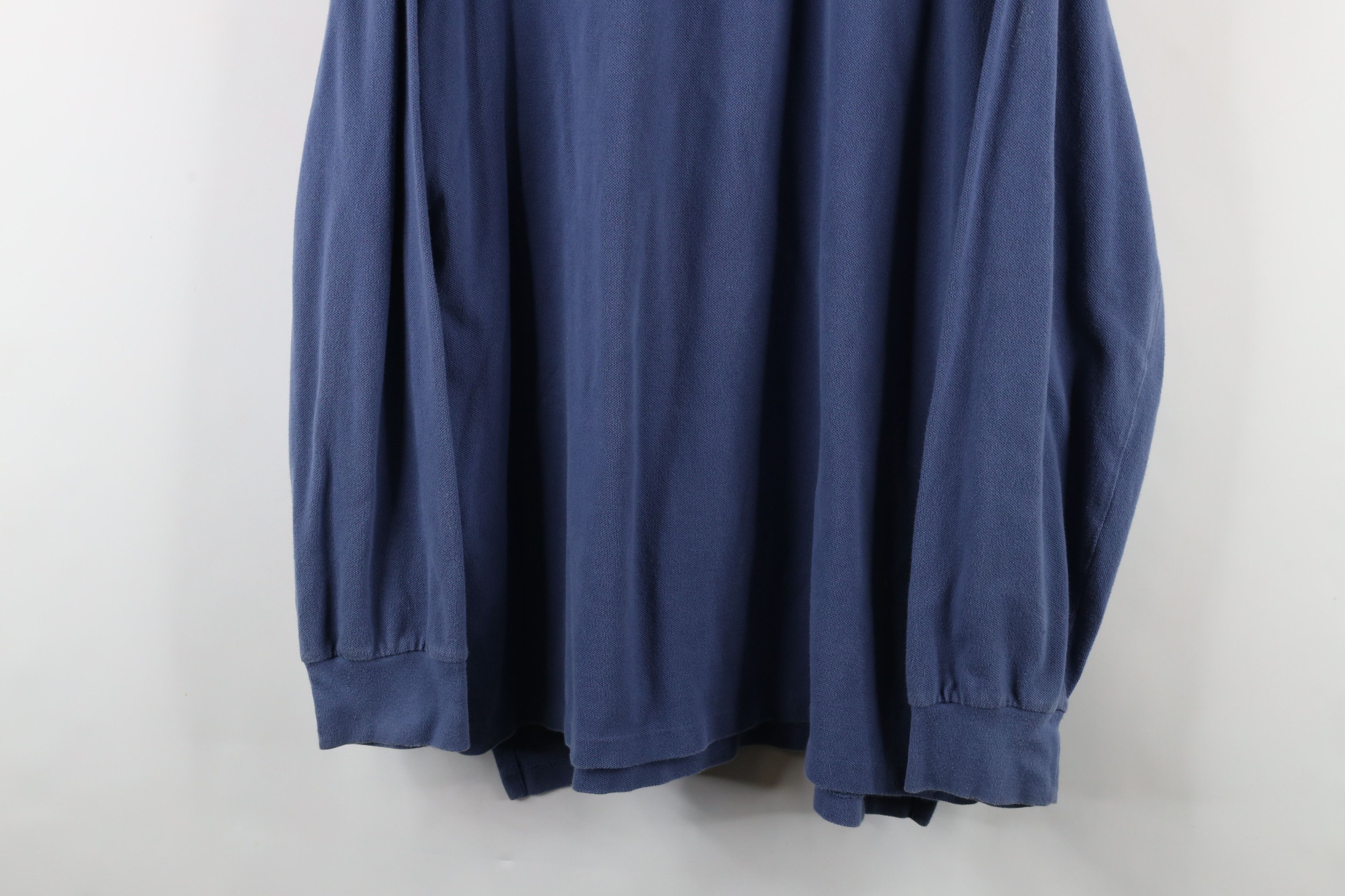 Ralph Lauren × Vintage Vintage 90s Ralph Lauren Long Sleeve Rugby Polo Shirt Blue Size US XXL / EU 58 / 5 - 3 Thumbnail