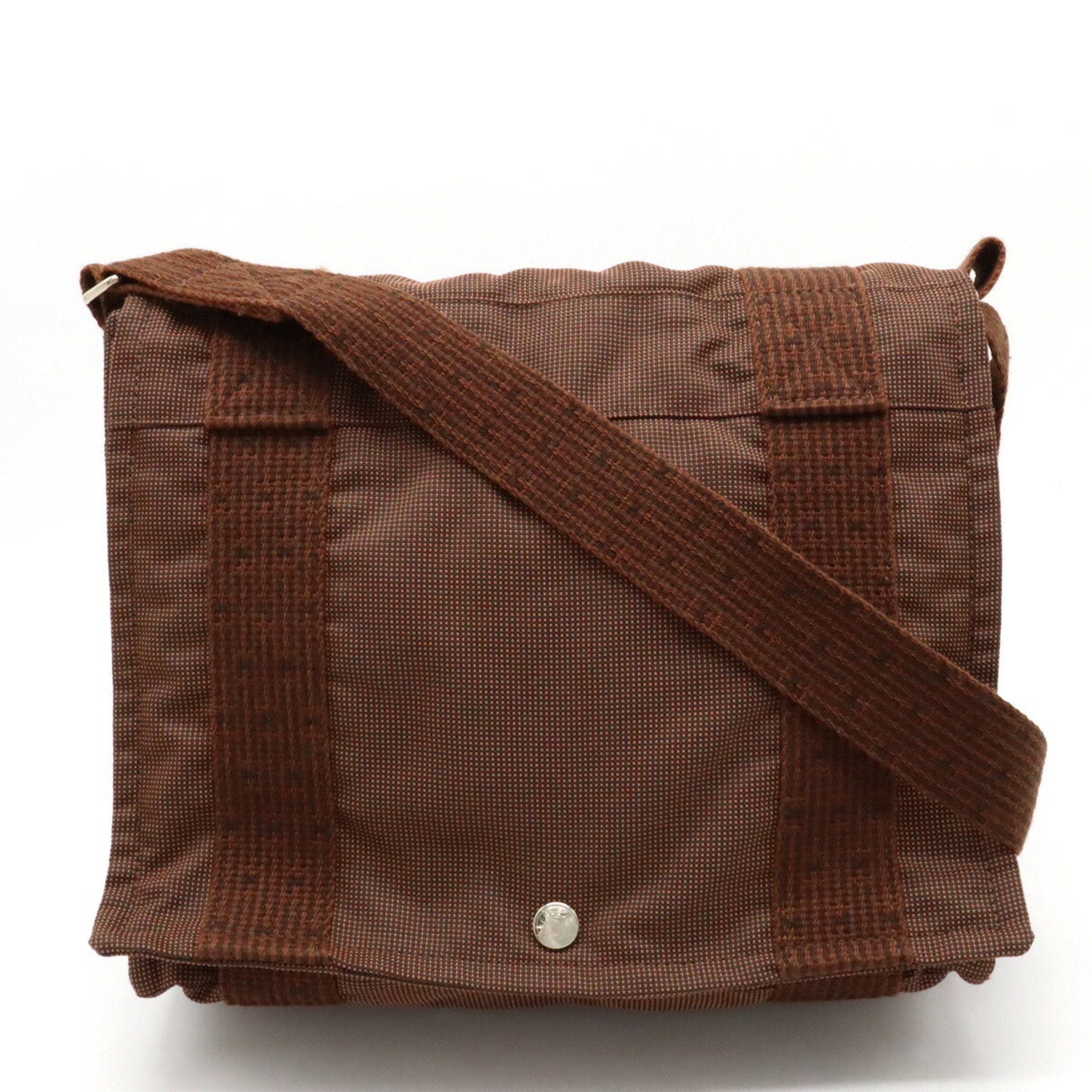 image of Hermes Air Line Bassus Pm Shoulder Bag Canvas Brown, Women's