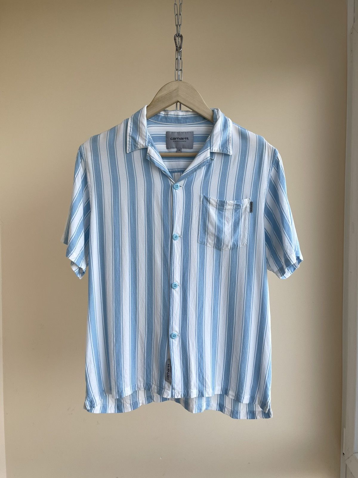 Carhartt Wip Carhartt WIP Viscose Striped Short Sleeve Esper Shirt 2019 Size US M / EU 48-50 / 2 - 1 Thumbnail