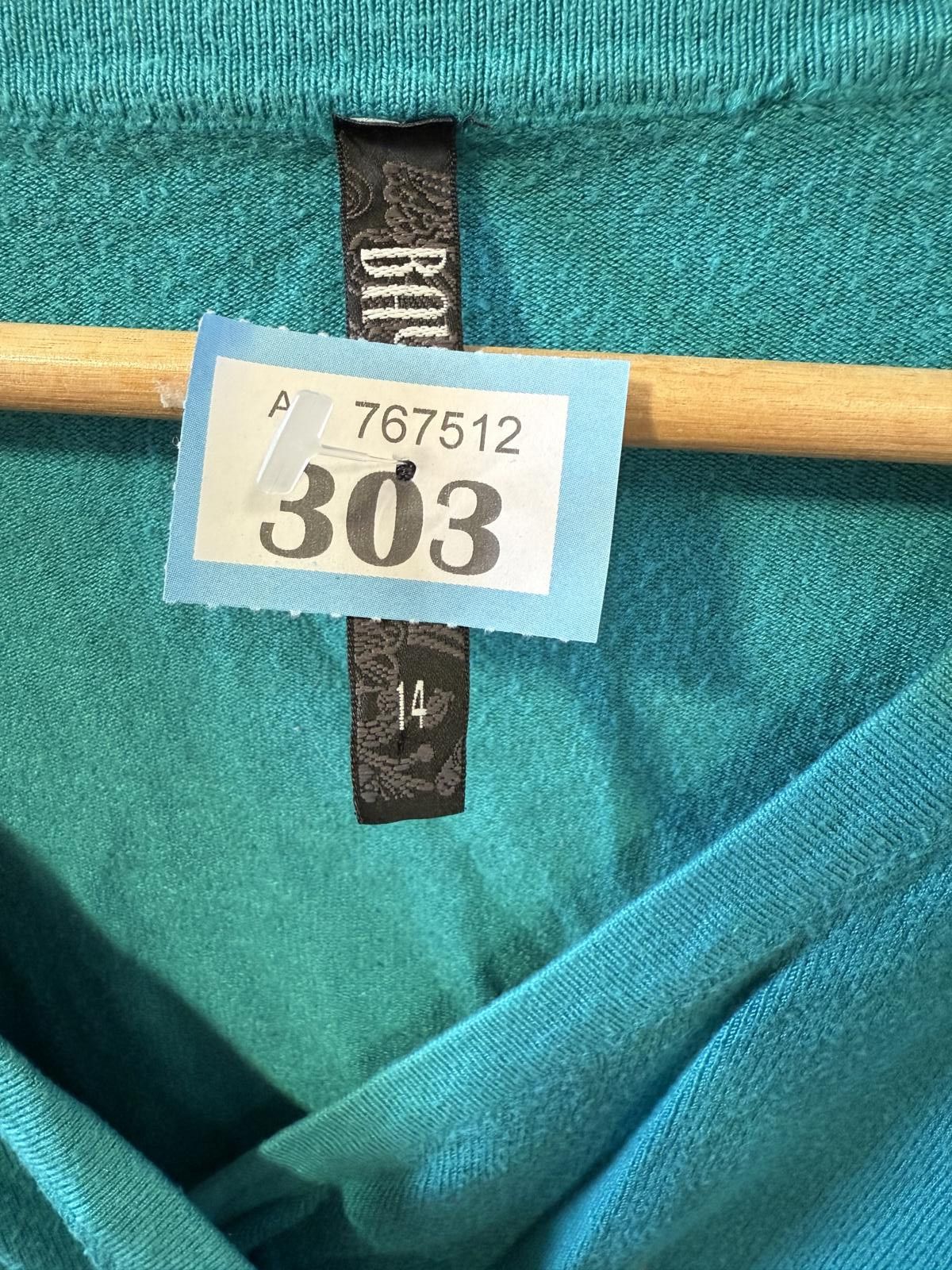 Banana Republic Banana Republic Women's Teal Wrap Top Size 14 Size L / US 10 / IT 46 - 2 Thumbnail