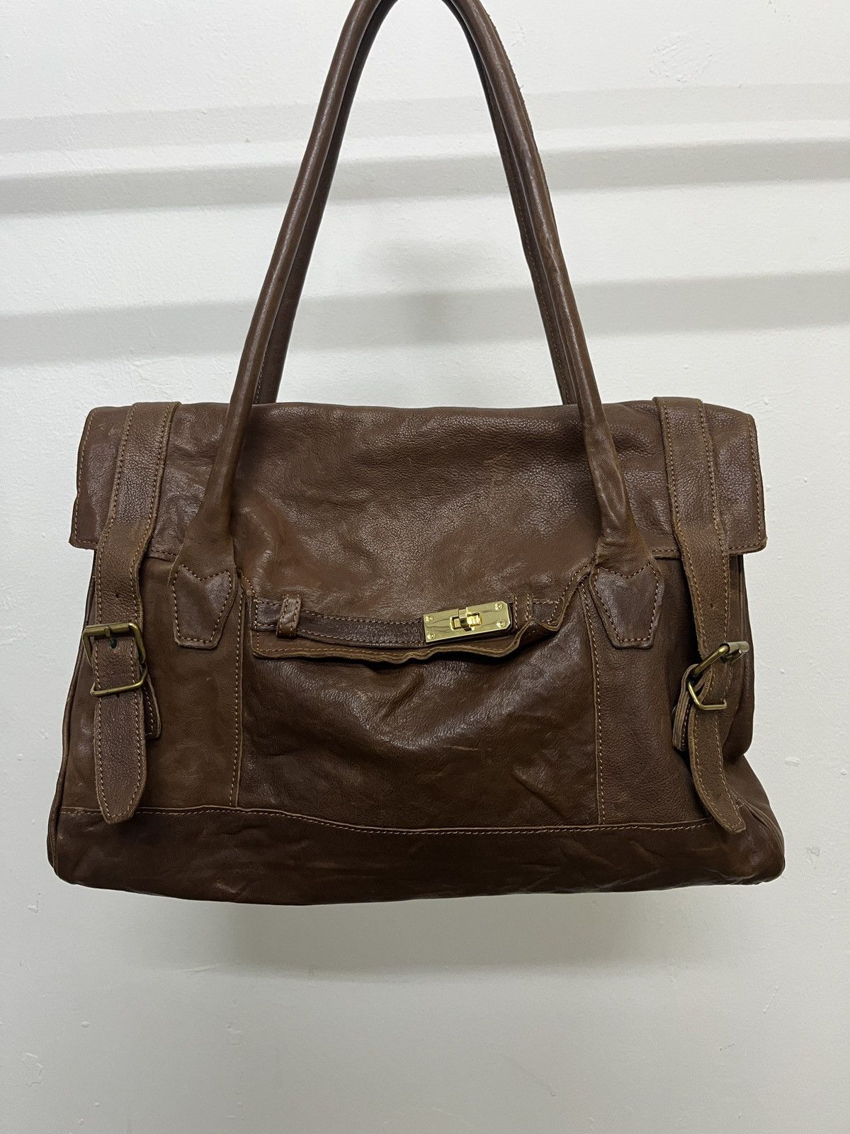 Leather Leather Birkin Japanese Brand 1 Metre Carre Cowhide Bag Size ONE SIZE - 21 Thumbnail