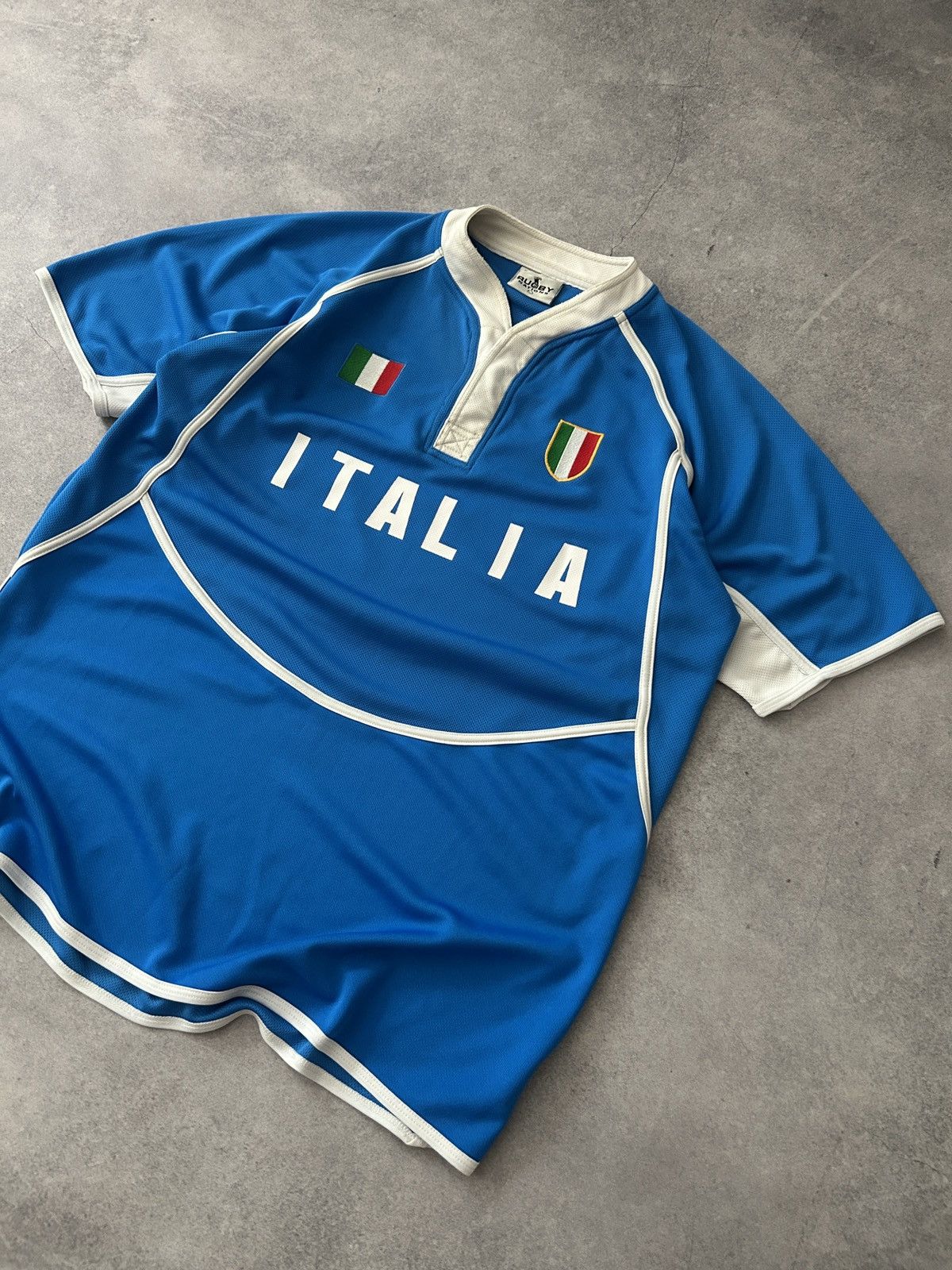 Sterling Ruby Italy 🇮🇹 Rugby Jersey big logo mens rare Size US M / EU 48-50 / 2 - 2 Thumbnail