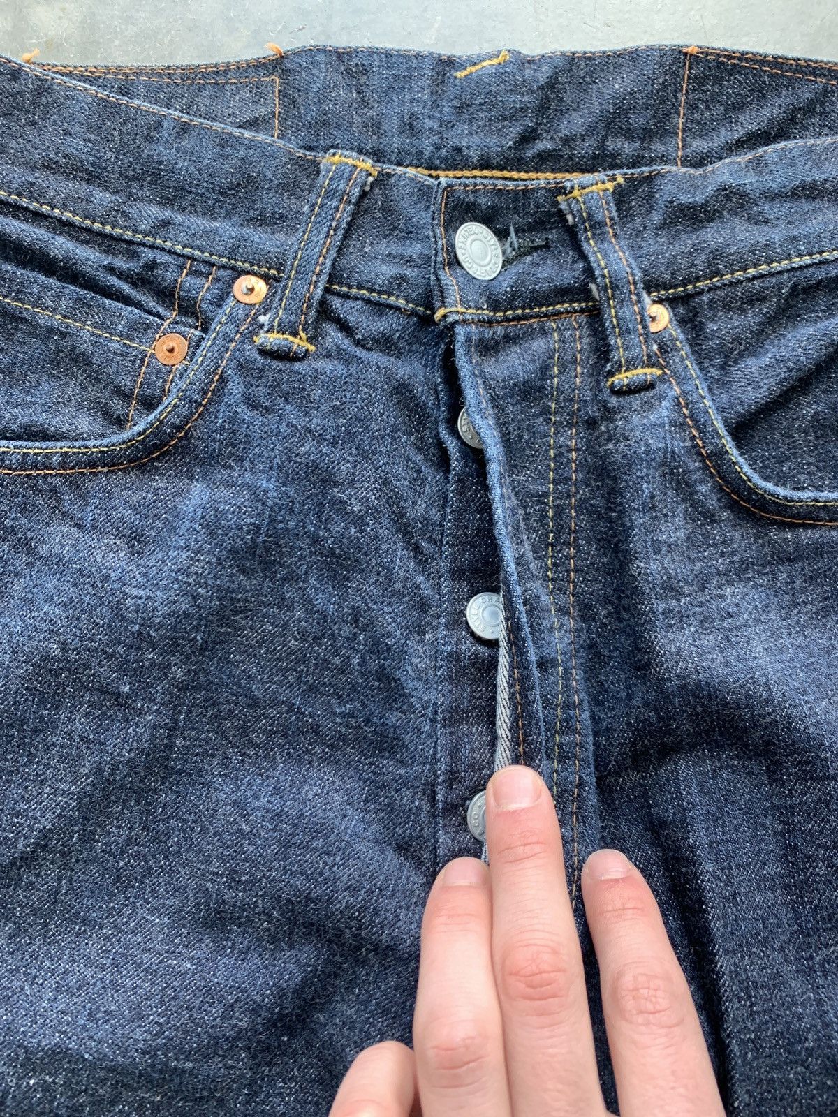 Evisu × Japanese Brand × Vintage 2004 Evisu x McDonalds Selvedge Denim Redline Size US 27 - 10 Thumbnail