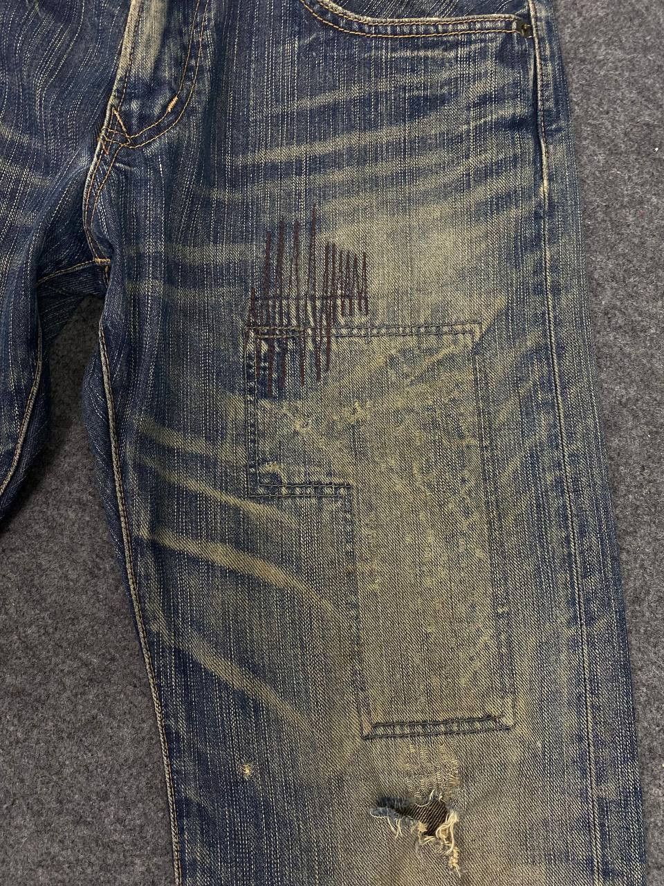 Edwin vintage edwin xv distressed reworked denim nice design Size US 35 - 13 Thumbnail