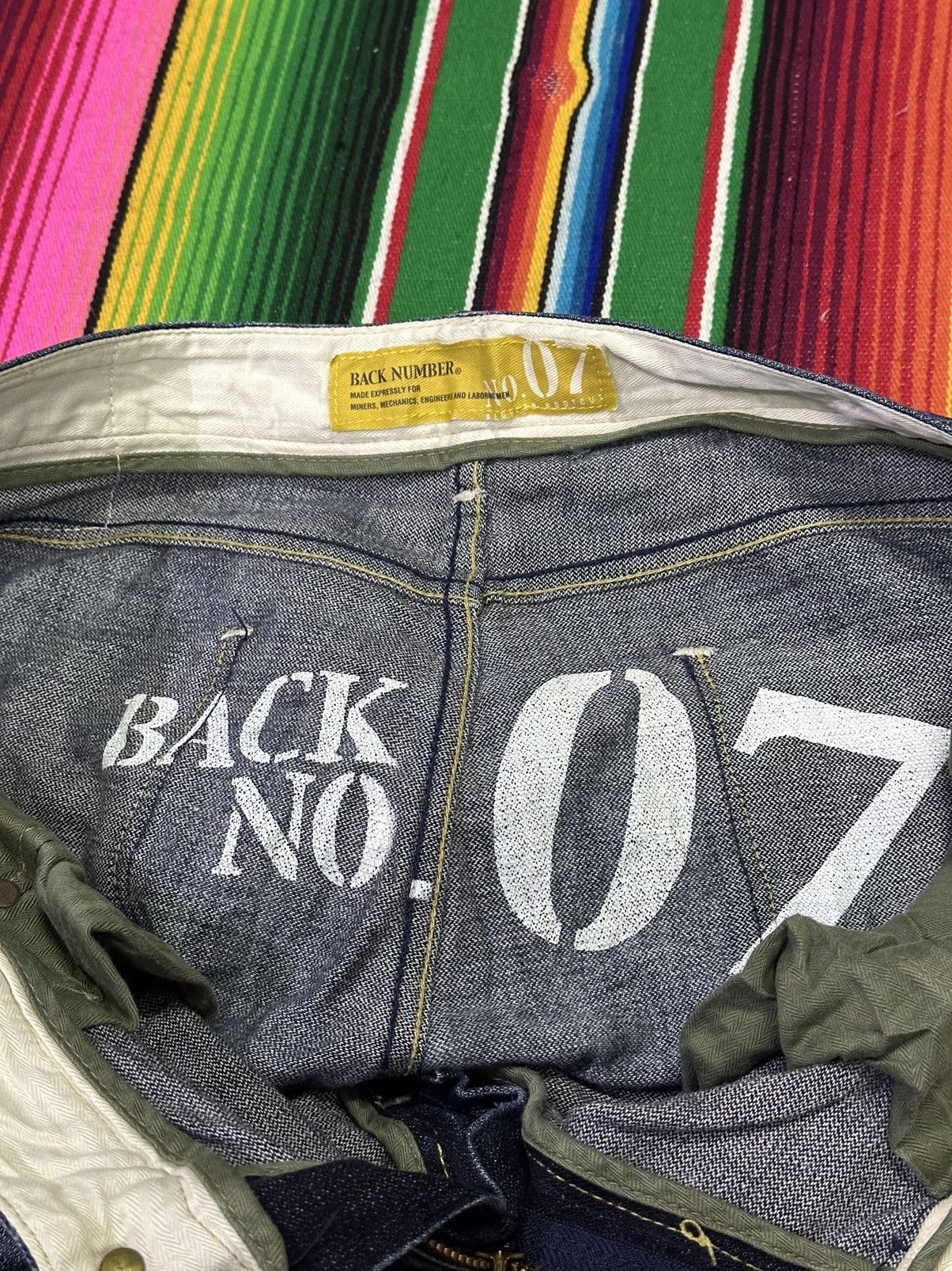 Kapital Back Number💥Vintage distress denim back number . Size US 34 / EU 50 - 10 Thumbnail