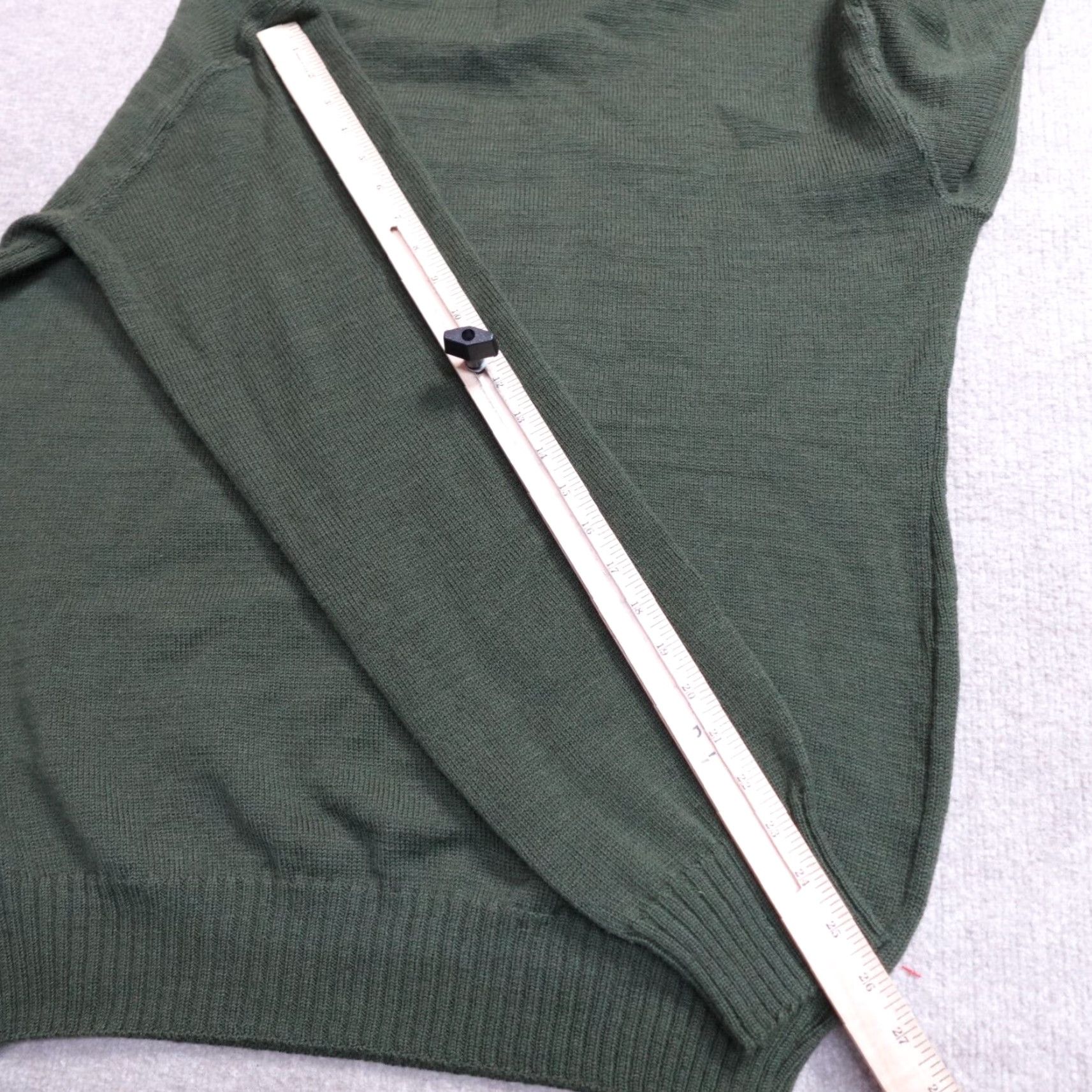 Vintage John Ownbey Sweater 2XL Green Mock Neck 100% Wool Mens Pullover Knit Size US XXL / EU 58 / 5 - 7 Thumbnail