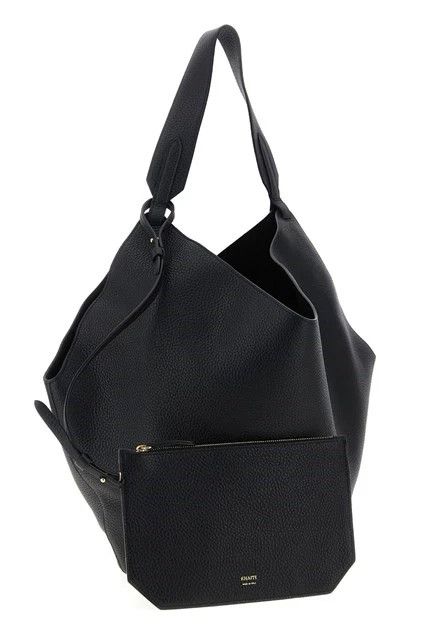 KHAITE KHAITE Lotus Medium Black Leather Tote Bag Size ONE SIZE - 3 Thumbnail