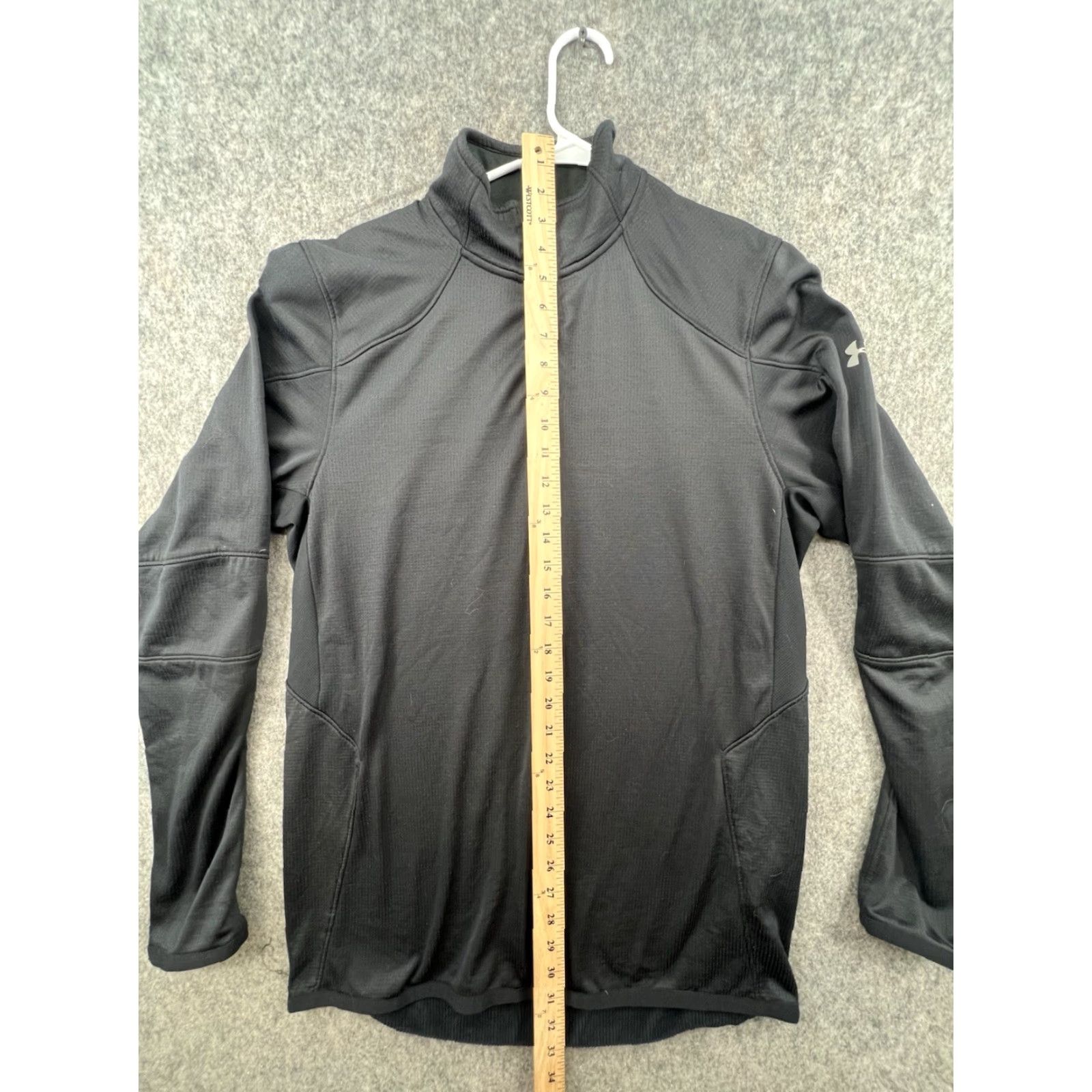 Under Armour Under Armour Men's Black ColdGear Reactor 1/4 Zip Mock Neck Pullover Size M Size US M / EU 48-50 / 2 - 3 Thumbnail