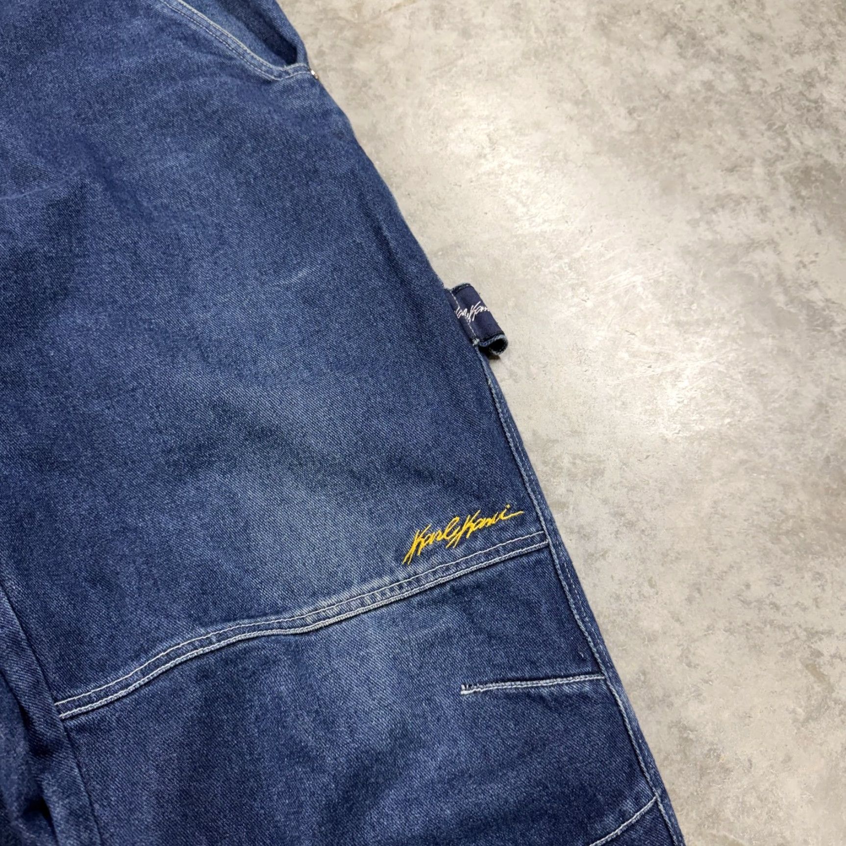 Karl Kani VINTAGE Karl Kani Jeans Mens 32x30 Blue Wide Leg Baggy Carpenter Y2K Hip Hop Size US 32 / EU 48 - 2 Thumbnail