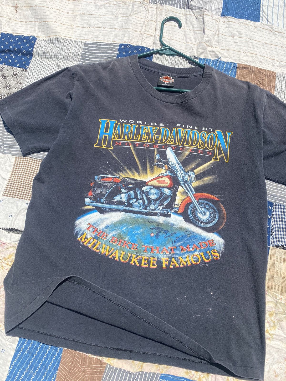 Harley Davidson Vintage 1992 Harley Davidson Milwaukee Big Eagle Faded Tee Size US L / EU 52-54 / 3 - 2 Thumbnail