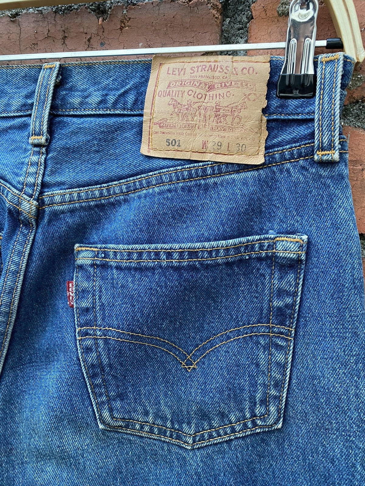 Levi's × Levi's Vintage Clothing × Vintage W29x29.5 vintage 90s levi's 501 made in USA Size 29" - 2 Thumbnail