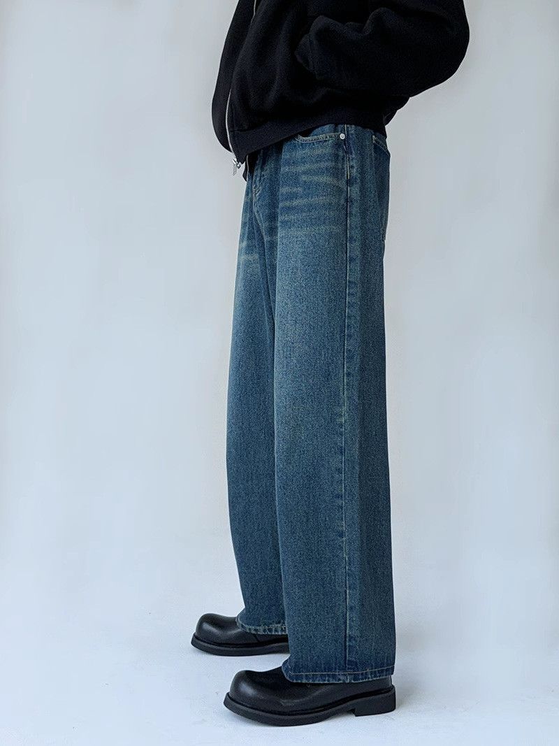 Japanese Brand × Jean Vintage washed distressed loose casual straight jeans Size US 32 / EU 48 - 3 Thumbnail