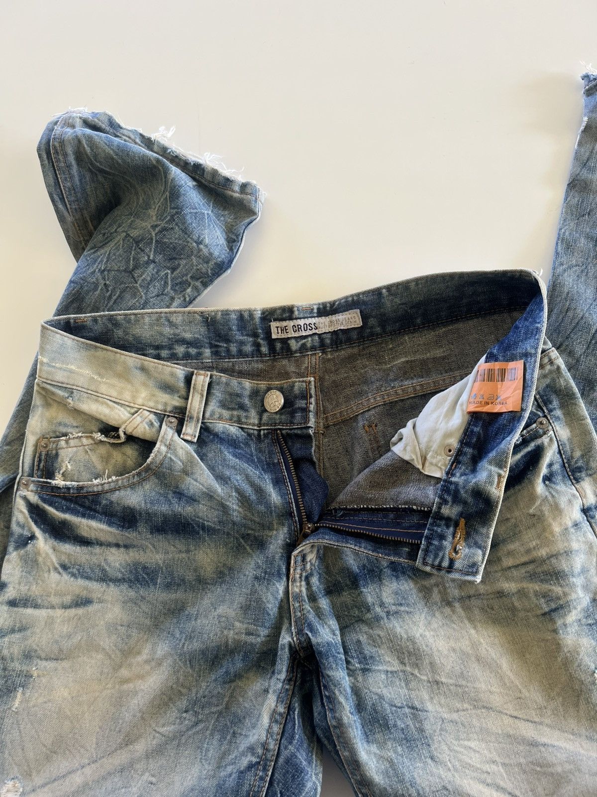 Japanese Brand The Cross Denim Jeans Distress Size 34" Size US 34 / EU 50 - 10 Thumbnail
